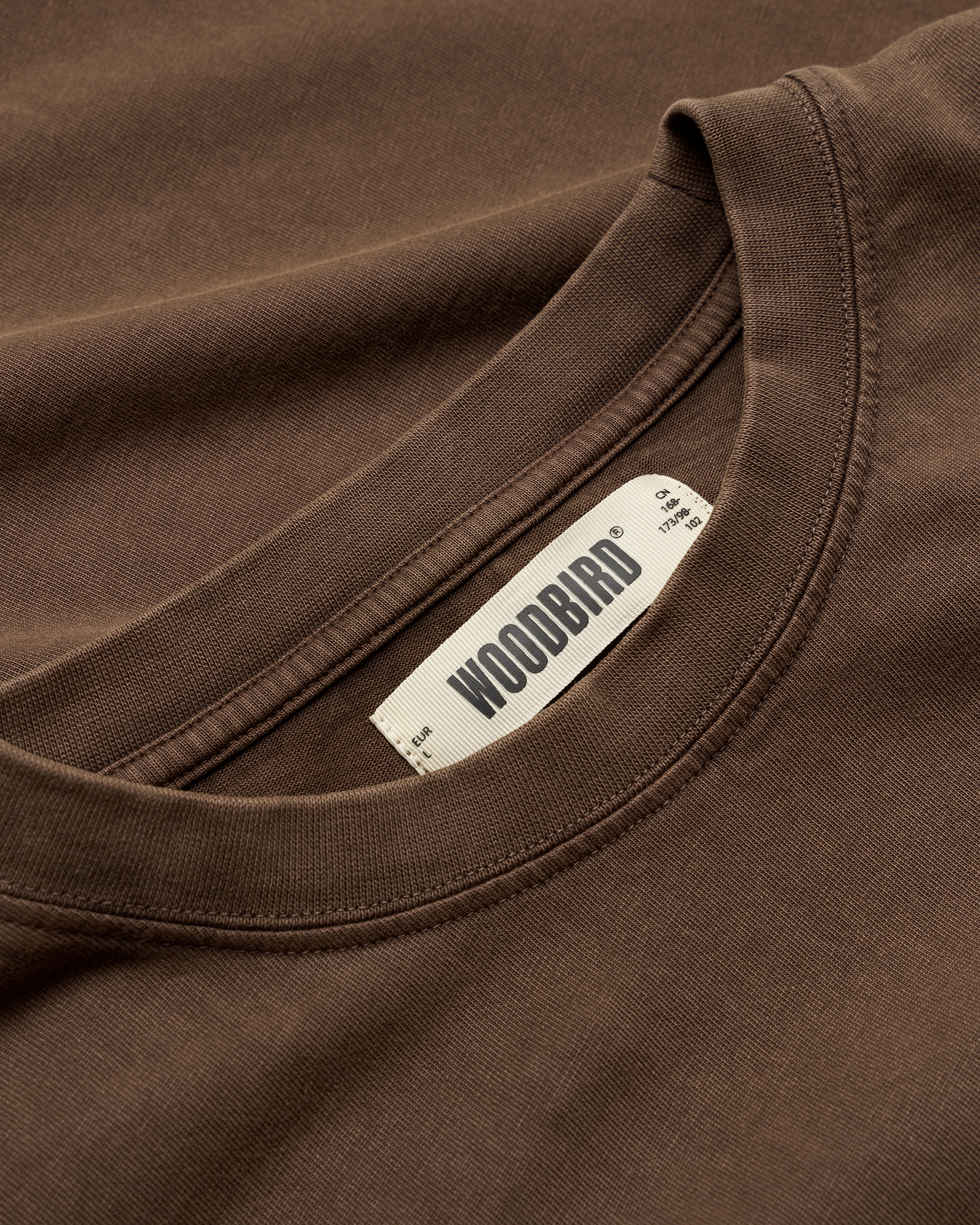 Woodbird WBBaine Warp Acid Tee T-Shirts Washed Brown