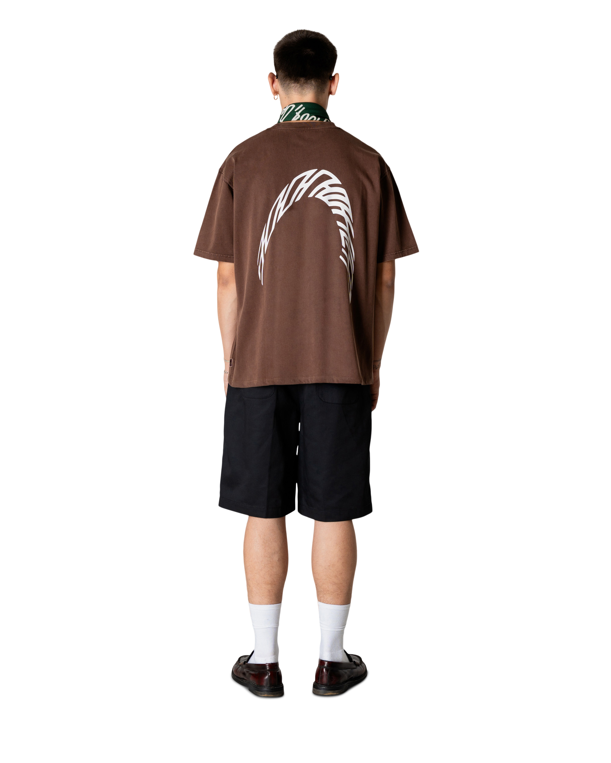 Woodbird WBBaine Warp Acid Tee T-Shirts Washed Brown