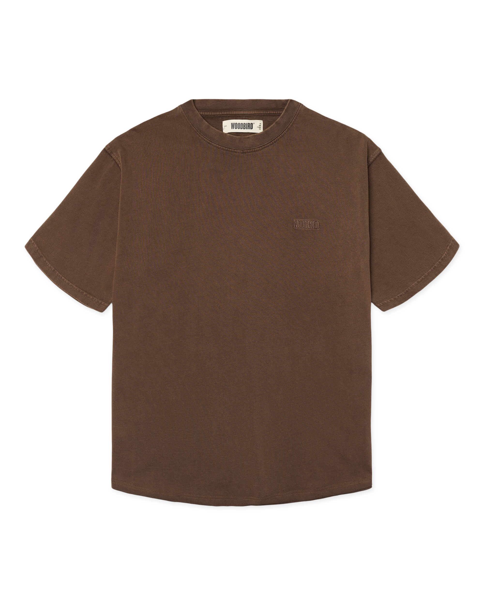 Woodbird WBBaine Warp Acid Tee T-Shirts Washed Brown