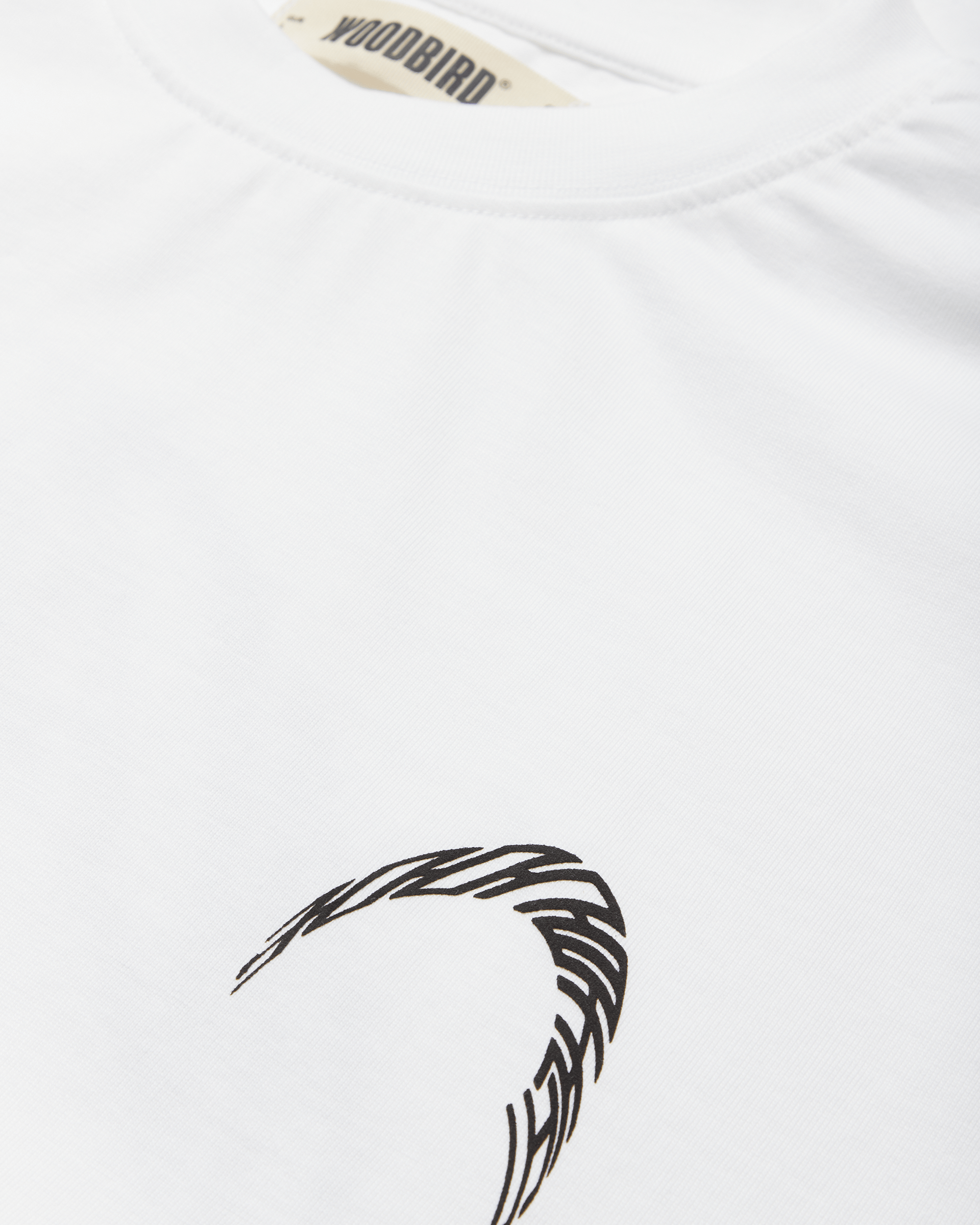 Woodbird WBBaine Warp Tee T-Shirts White-Black