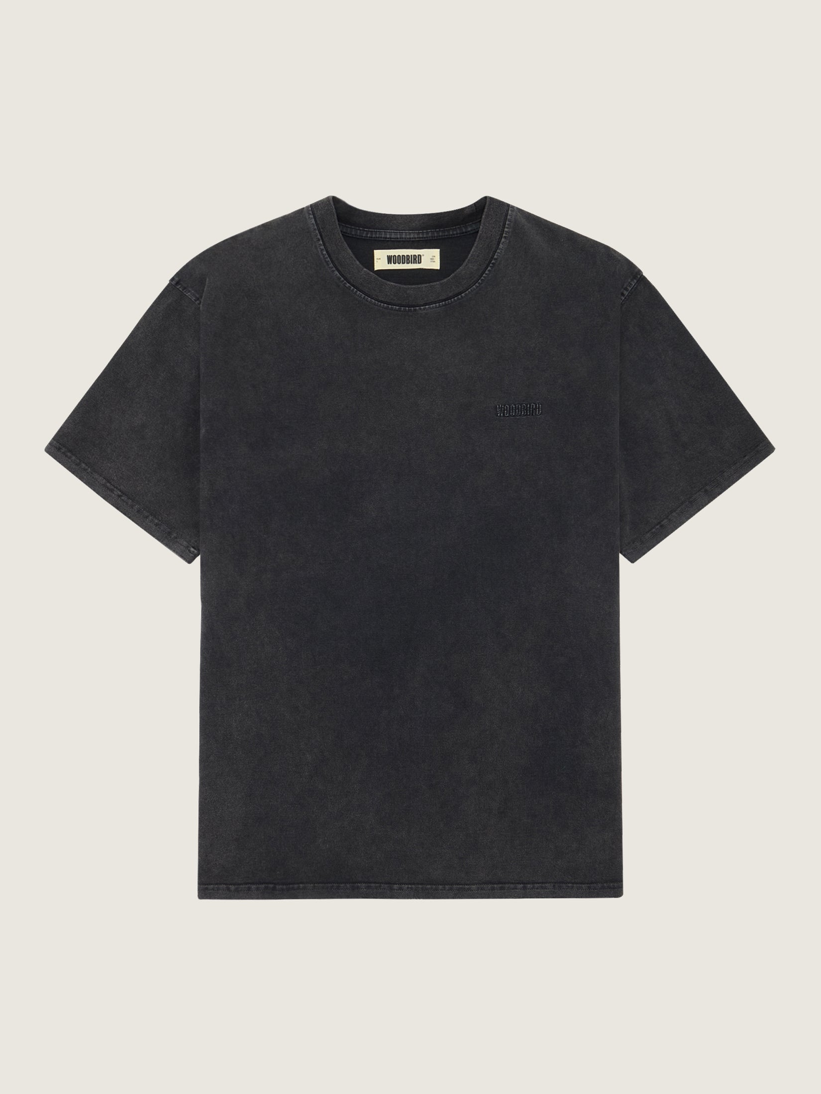 Woodbird WBBaine Washed Tee T-Shirts Black