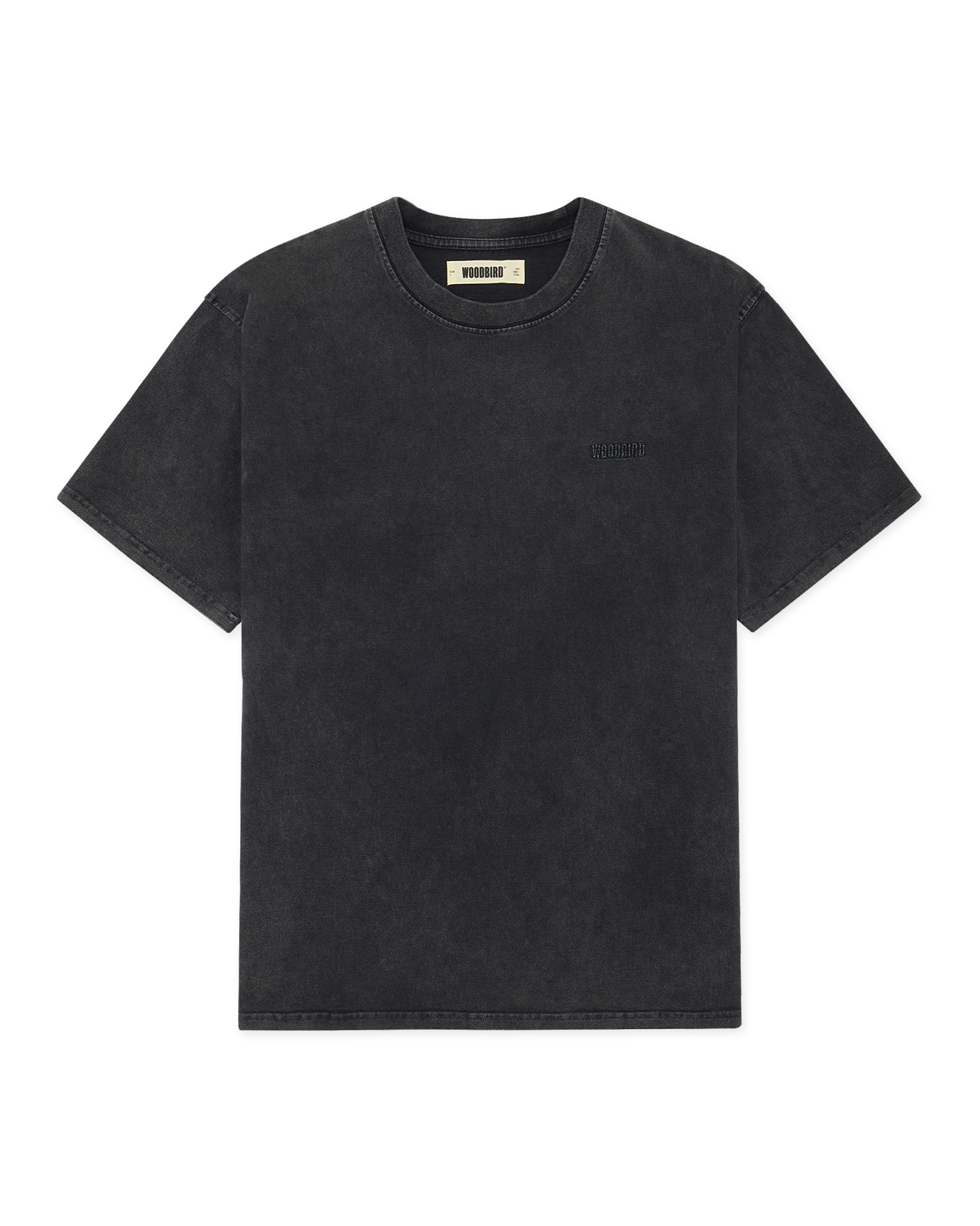 Woodbird WBBaine Washed Tee T-Shirts Black