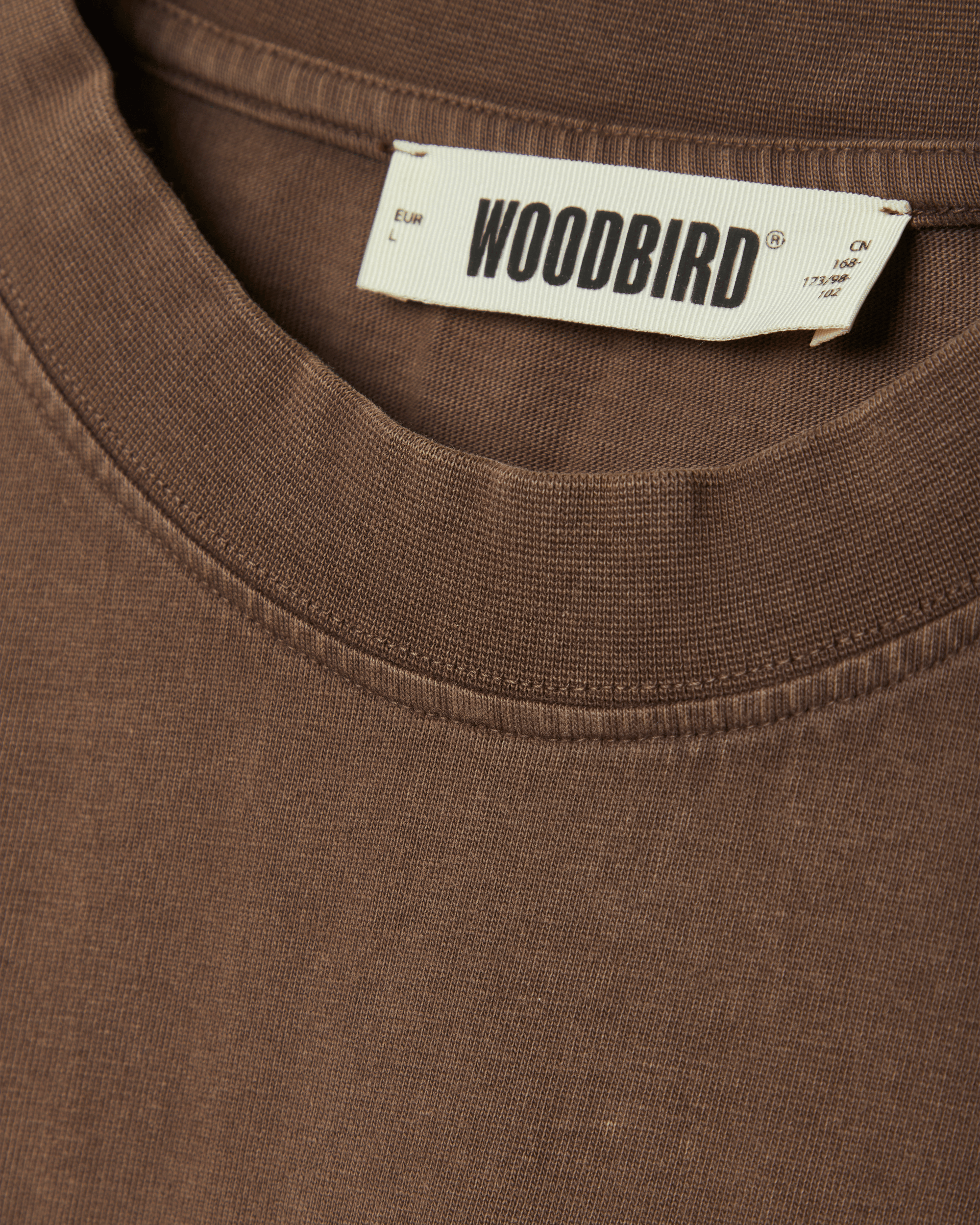 Woodbird WBBaine Washed Tee T-Shirts Brown