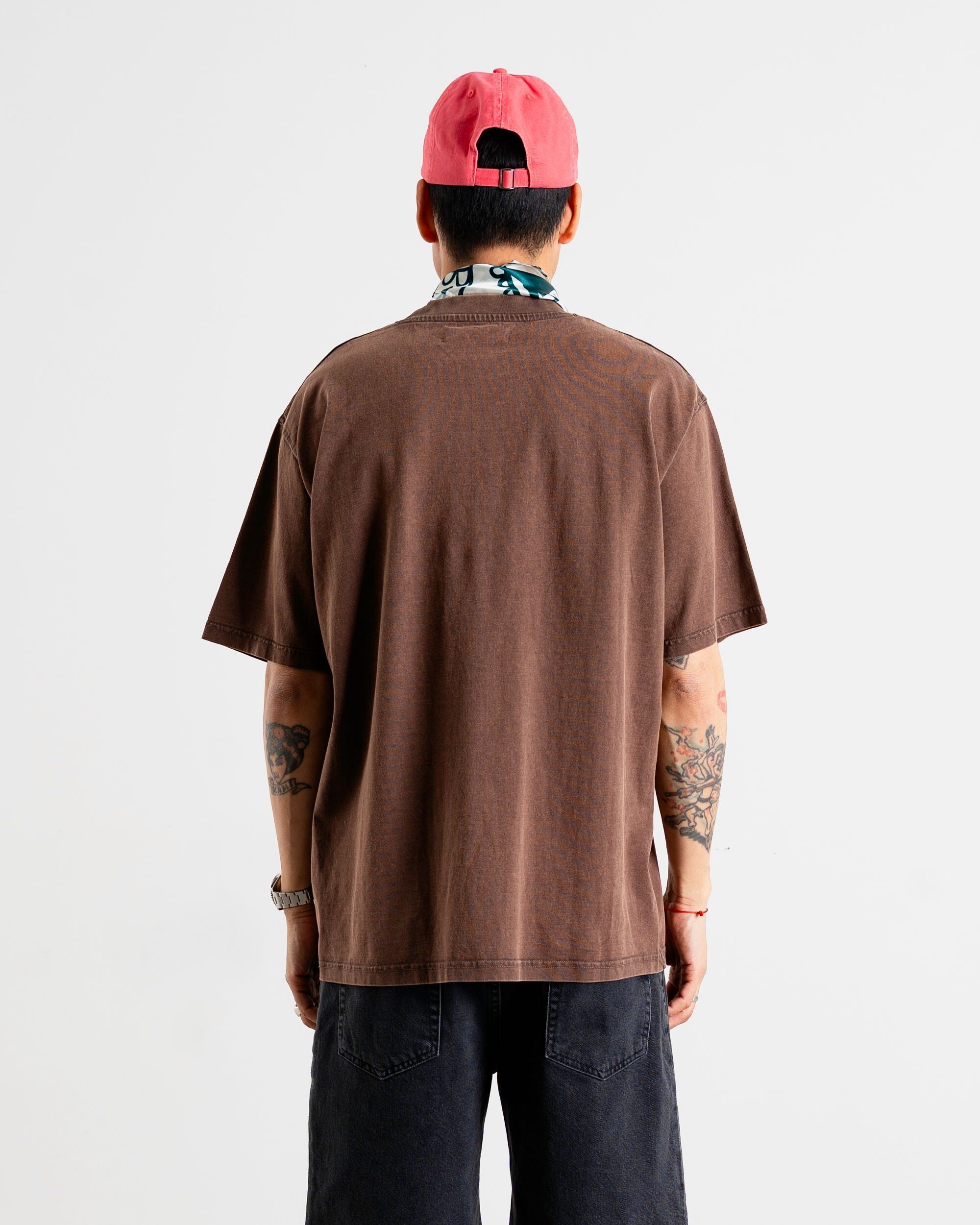 Woodbird WBBaine Washed Tee T-Shirts Brown