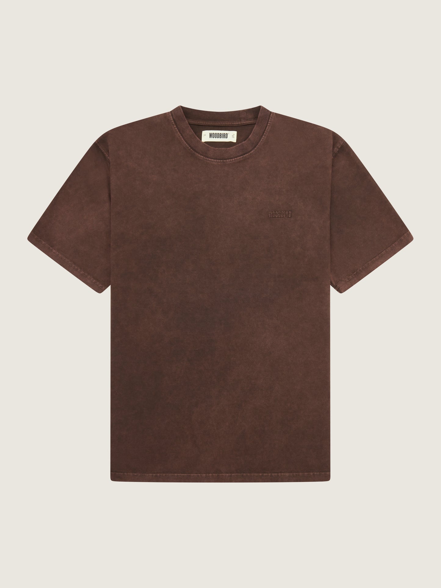 Woodbird WBBaine Washed Tee T-Shirts Brown