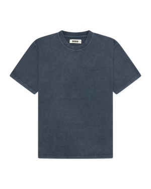 Woodbird WBBaine Washed Tee T-Shirts Dusty Blue