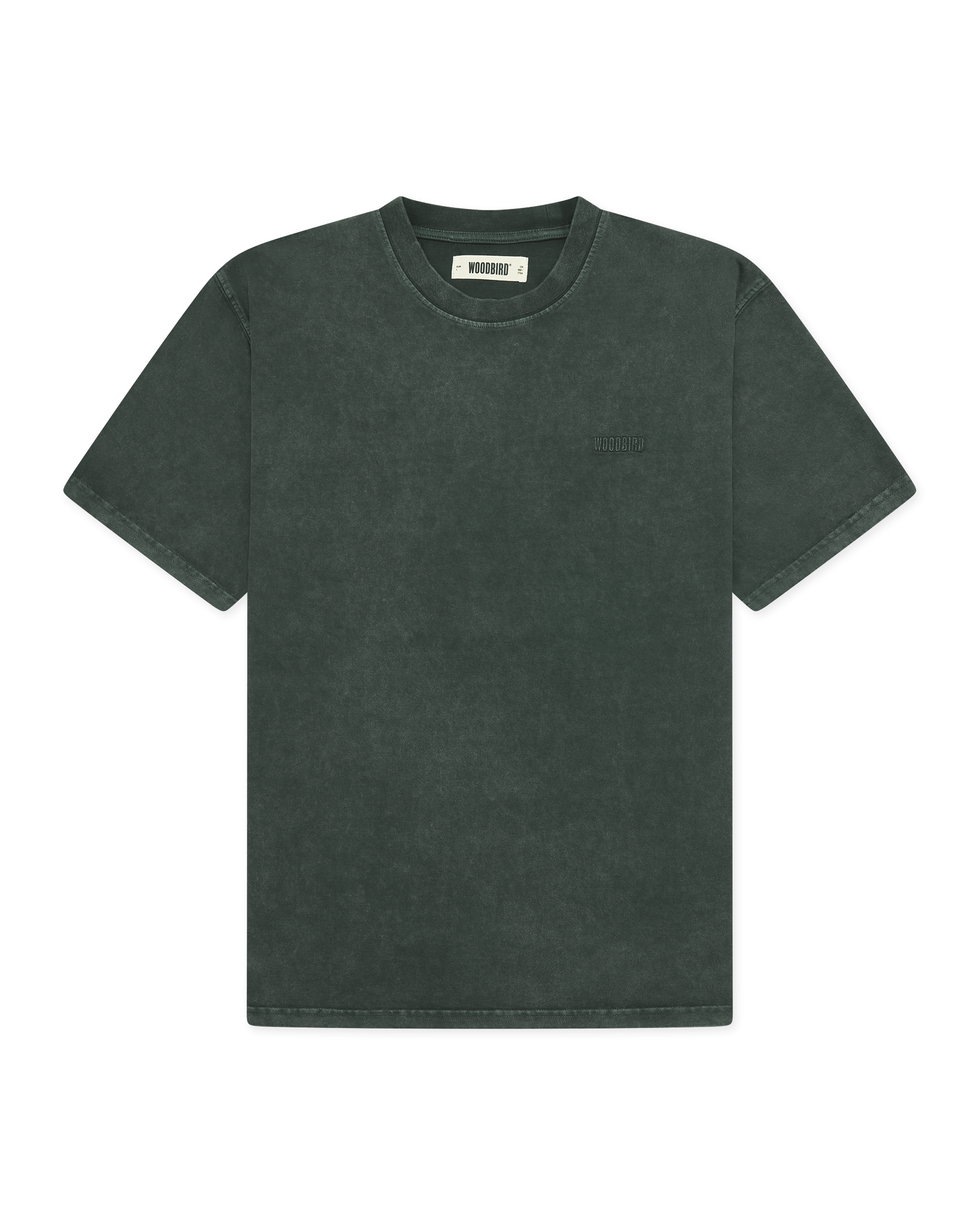 Woodbird WBBaine Washed Tee T-Shirts Forrest Green