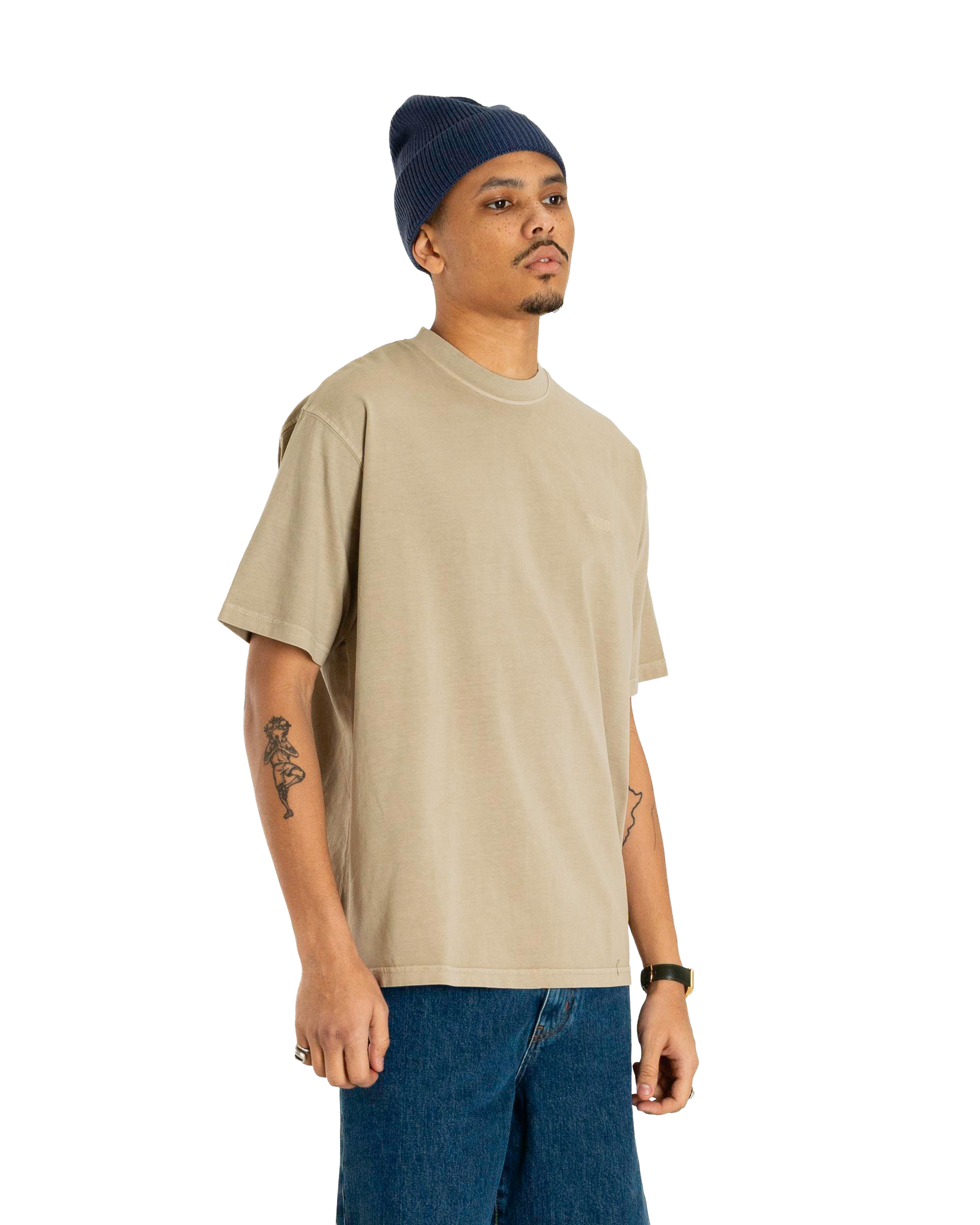 Woodbird WBBaine Washed Tee T-Shirts Light Sand