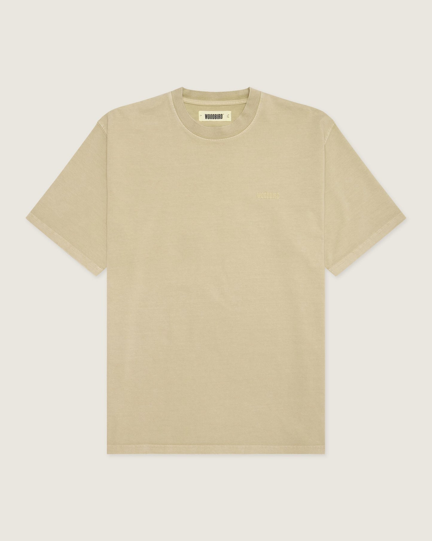 Woodbird WBBaine Washed Tee T-Shirts Light Sand