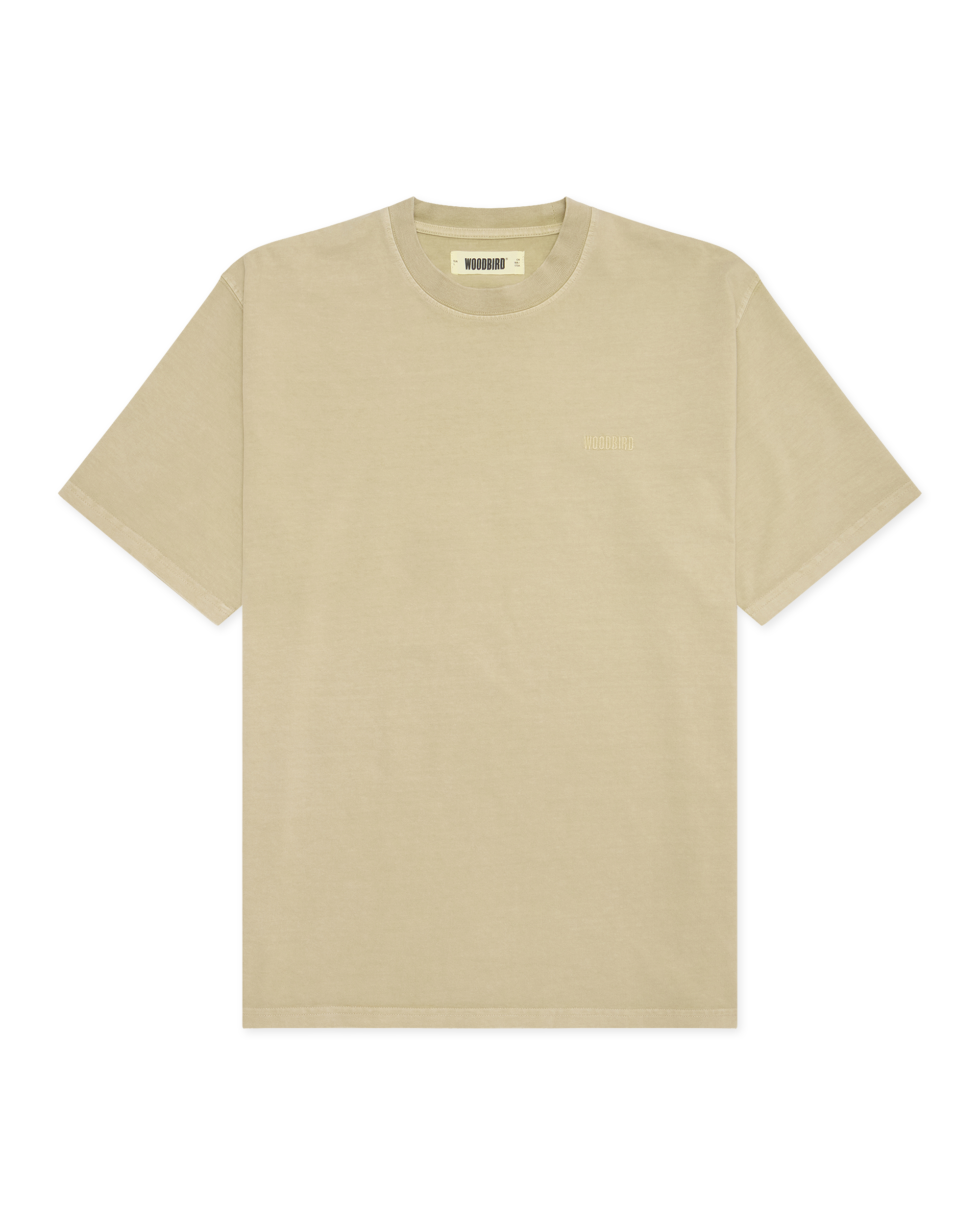 Woodbird WBBaine Washed Tee T-Shirts Light Sand