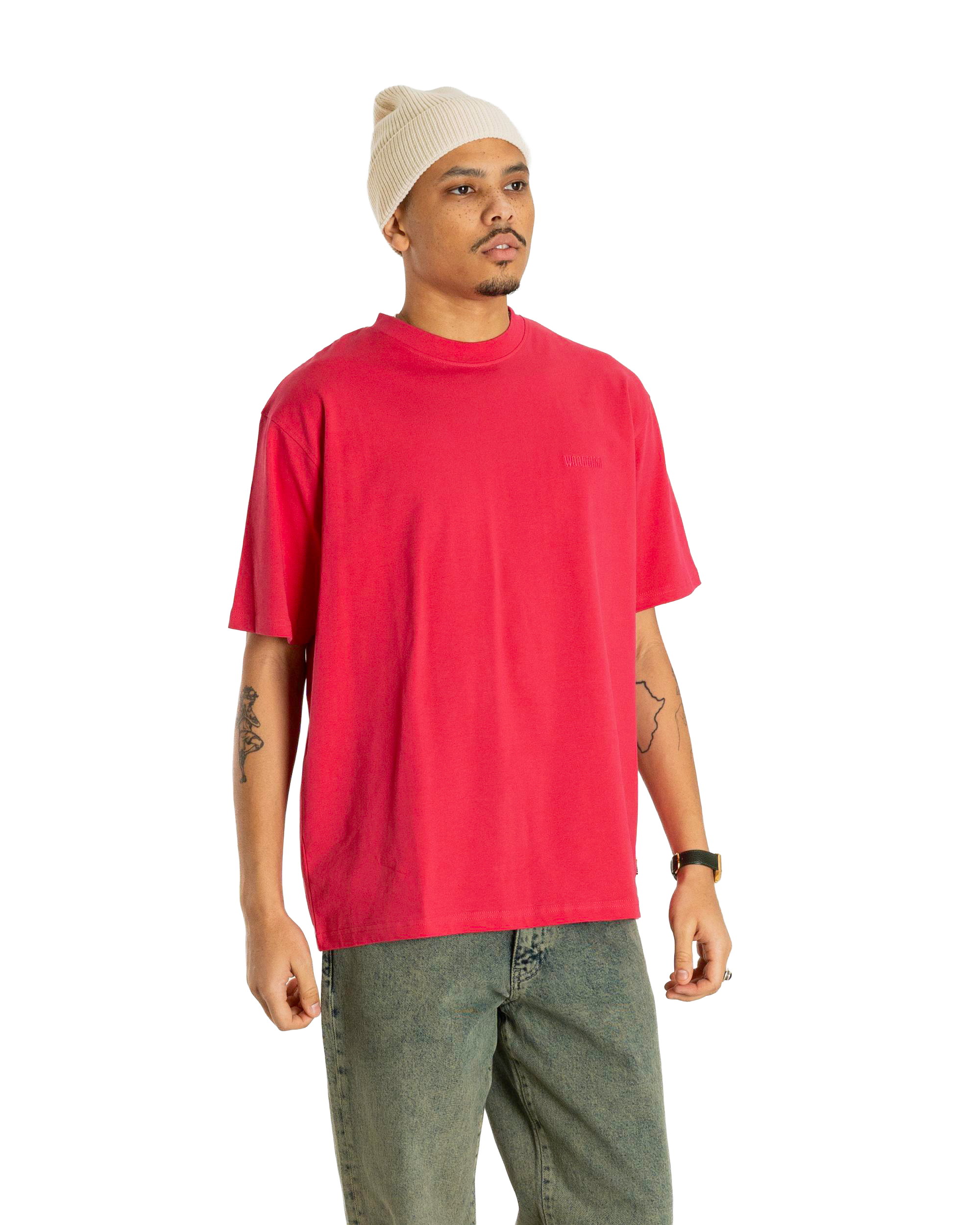 Woodbird WBBaine Washed Tee T-Shirts Pink