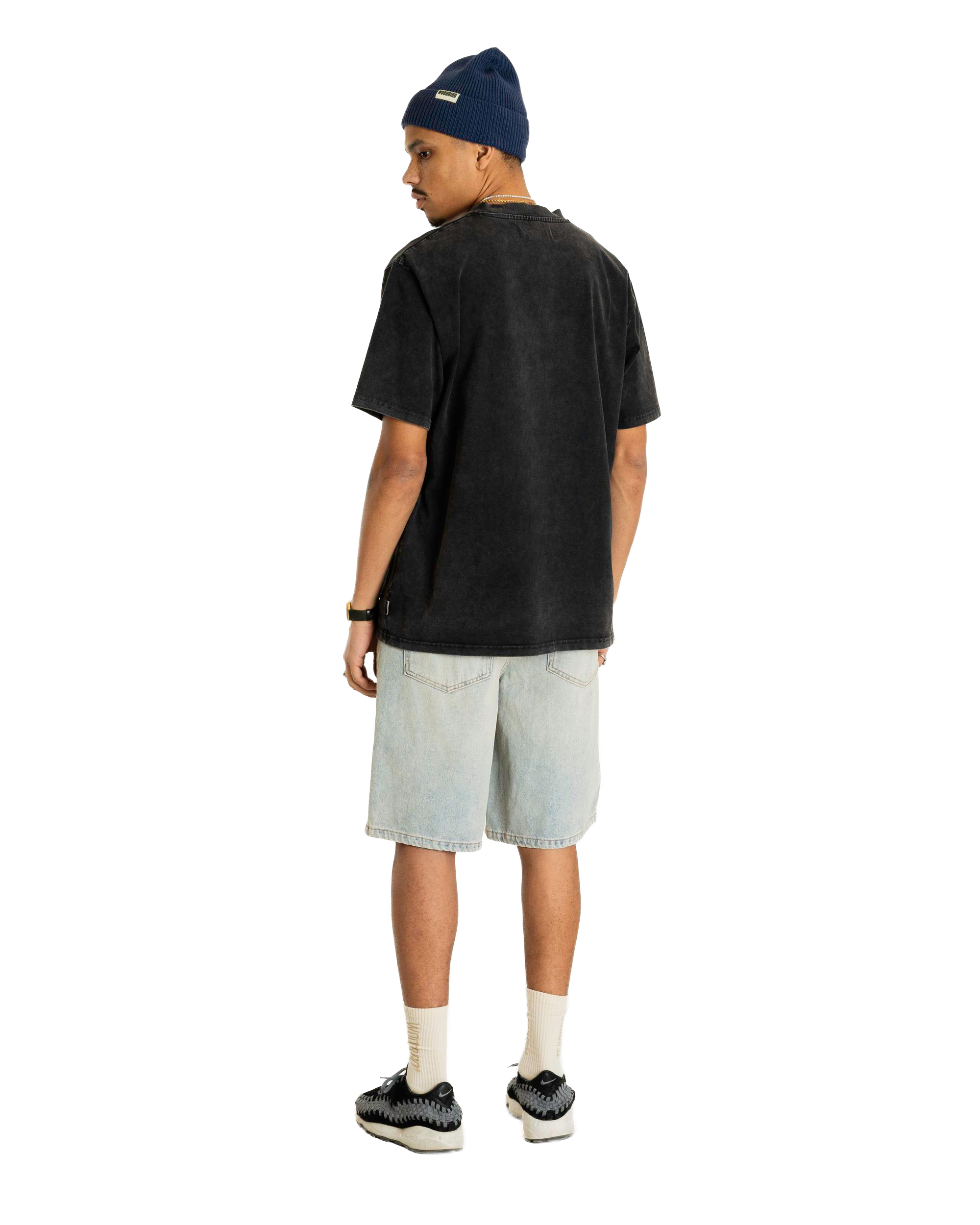 Woodbird WBBaine Washed Tee T-Shirts Washed Black