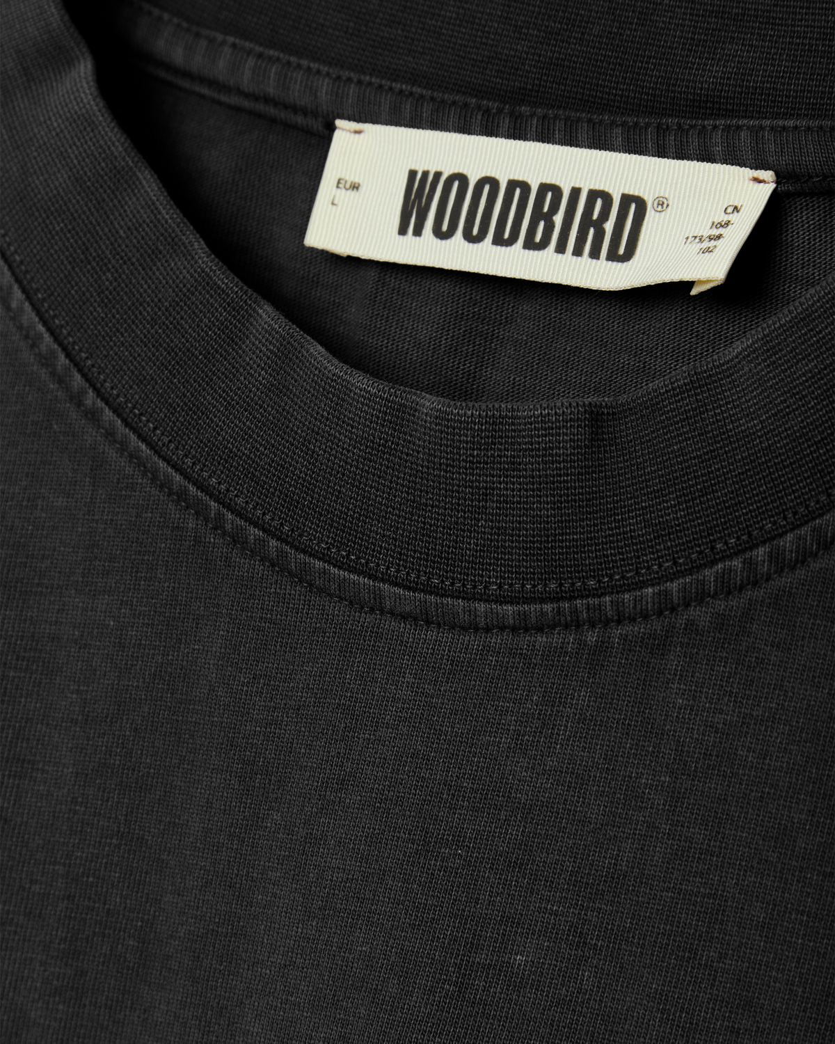 Woodbird WBBaine Washed Tee T-Shirts Washed Black
