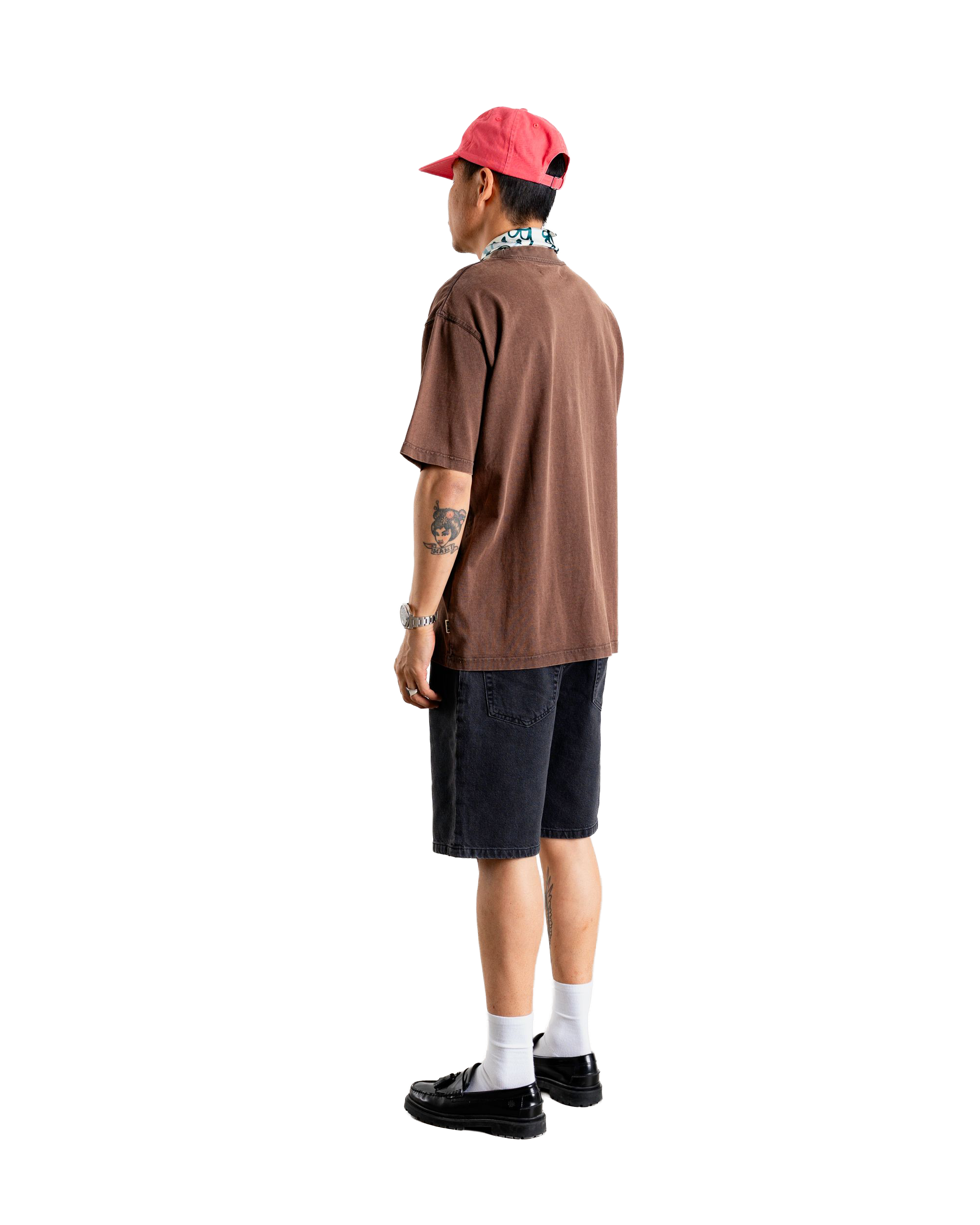 Woodbird WBBaine Washed Tee T-Shirts Washed Brown