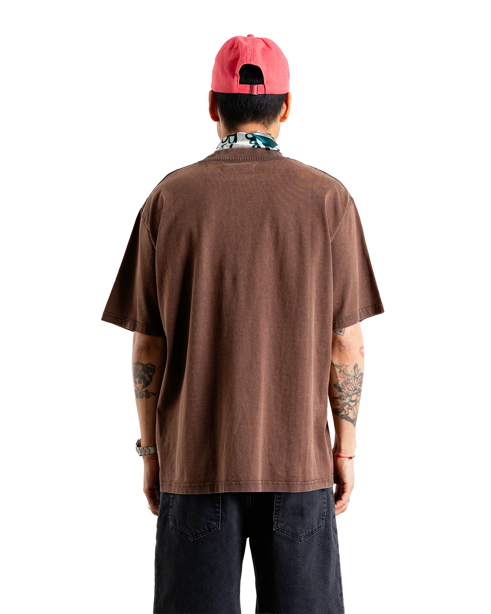 Woodbird WBBaine Washed Tee T-Shirts Washed Brown
