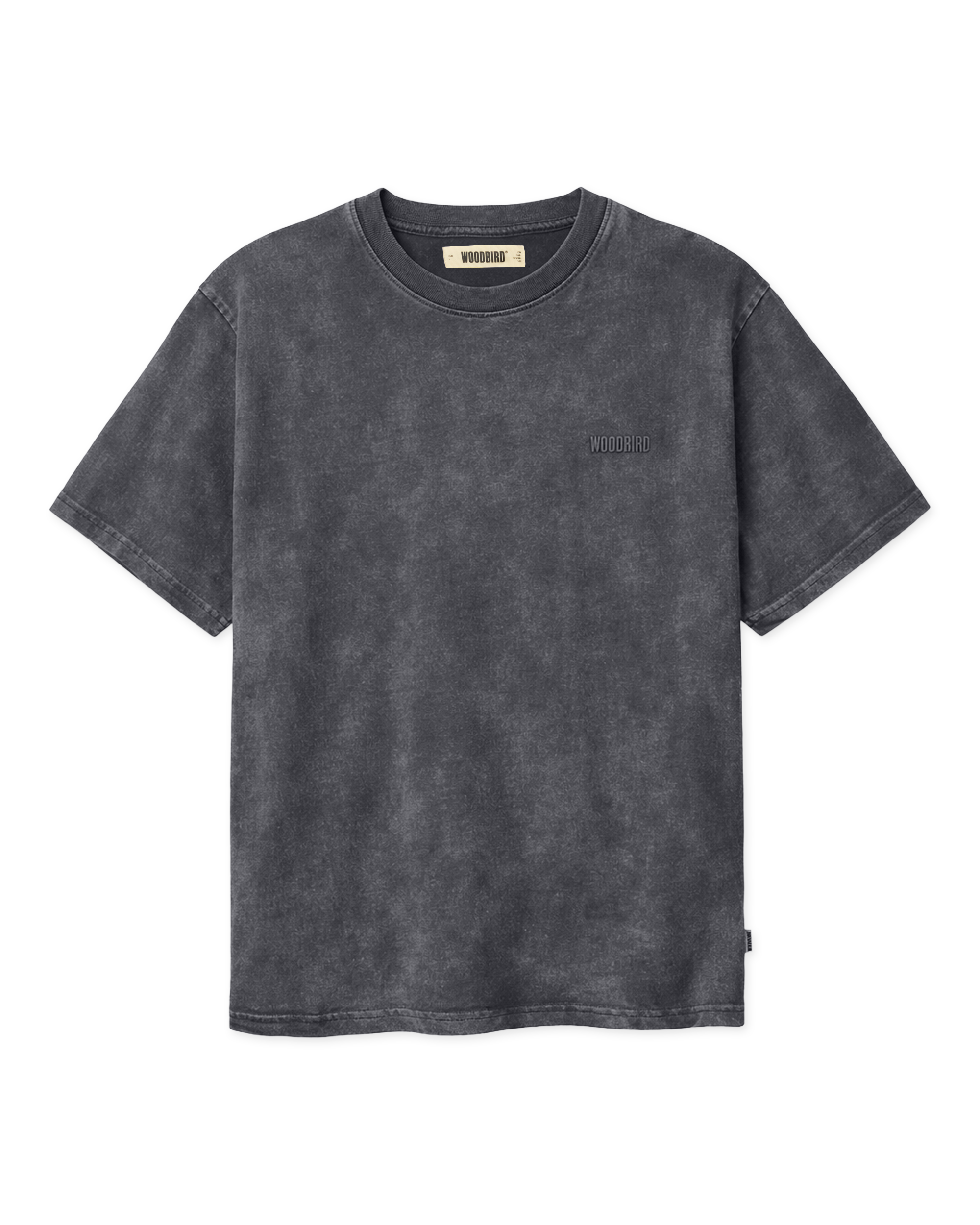 Woodbird WBBaine Washed Tee T-Shirts Washed Slate Blue