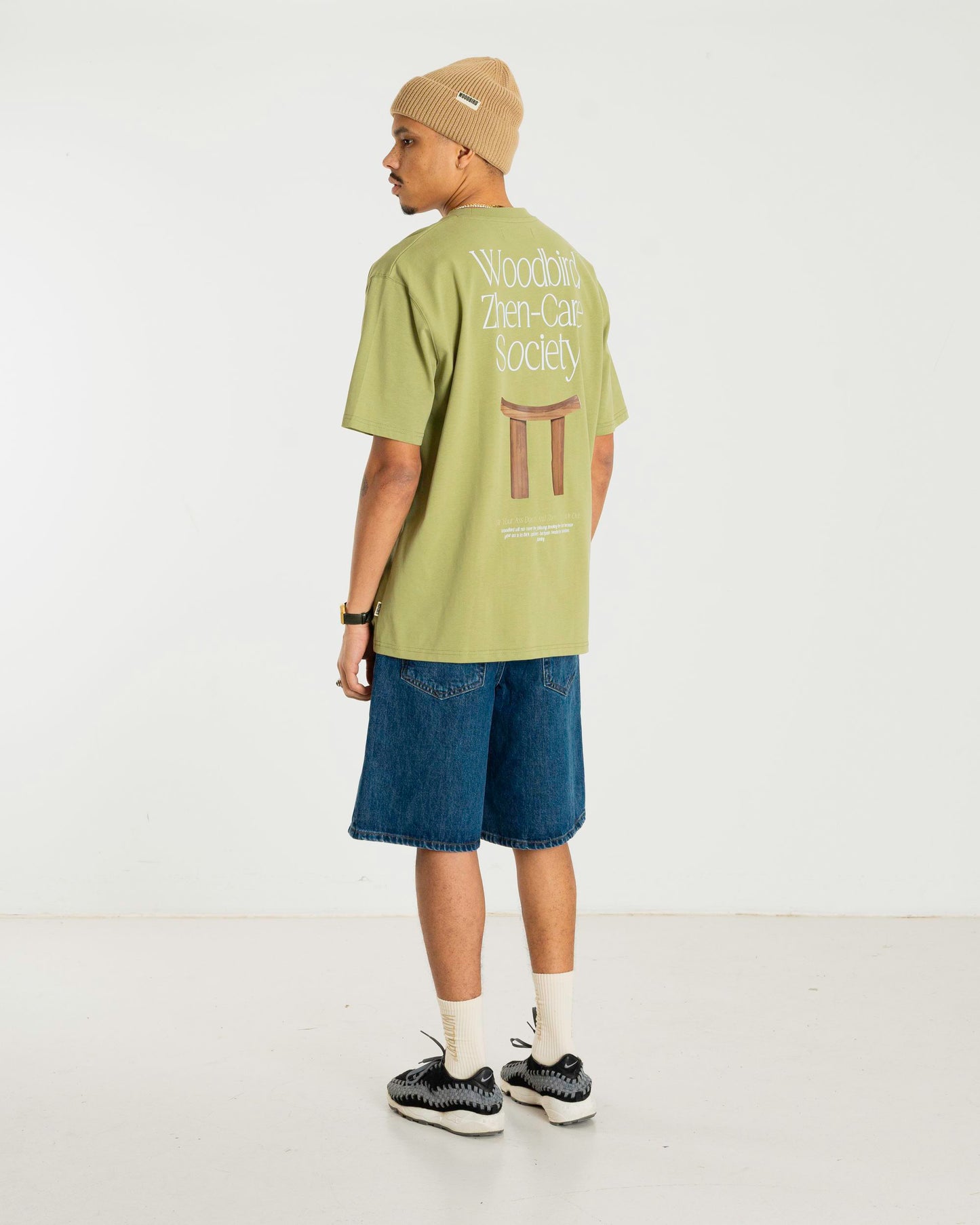 Woodbird WBBaine Zhen Tee. T-Shirts Sage Green