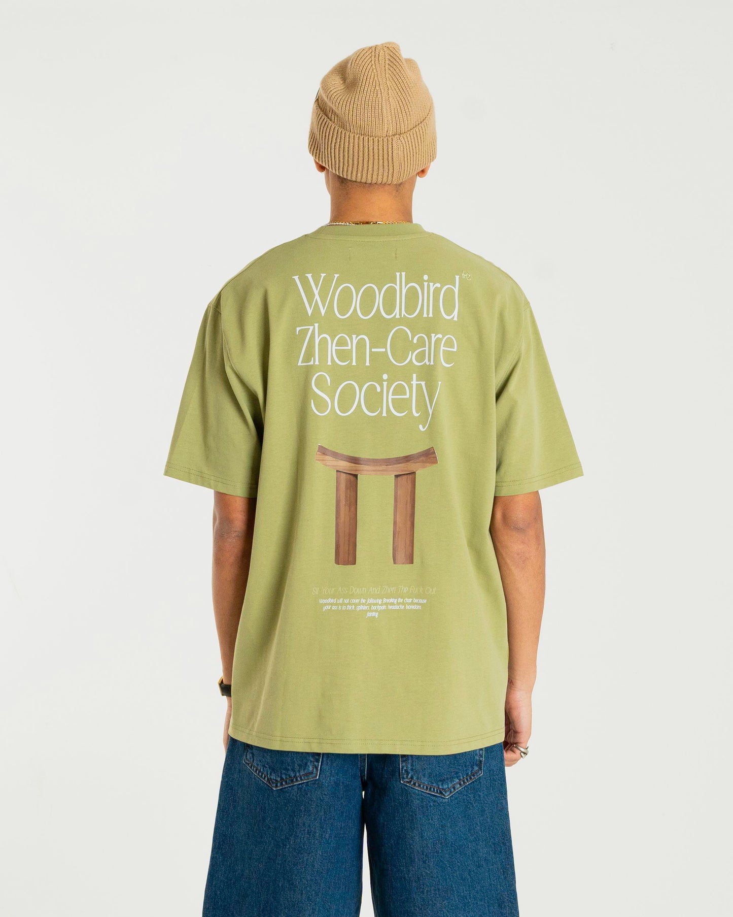 Woodbird WBBaine Zhen Tee. T-Shirts Sage Green