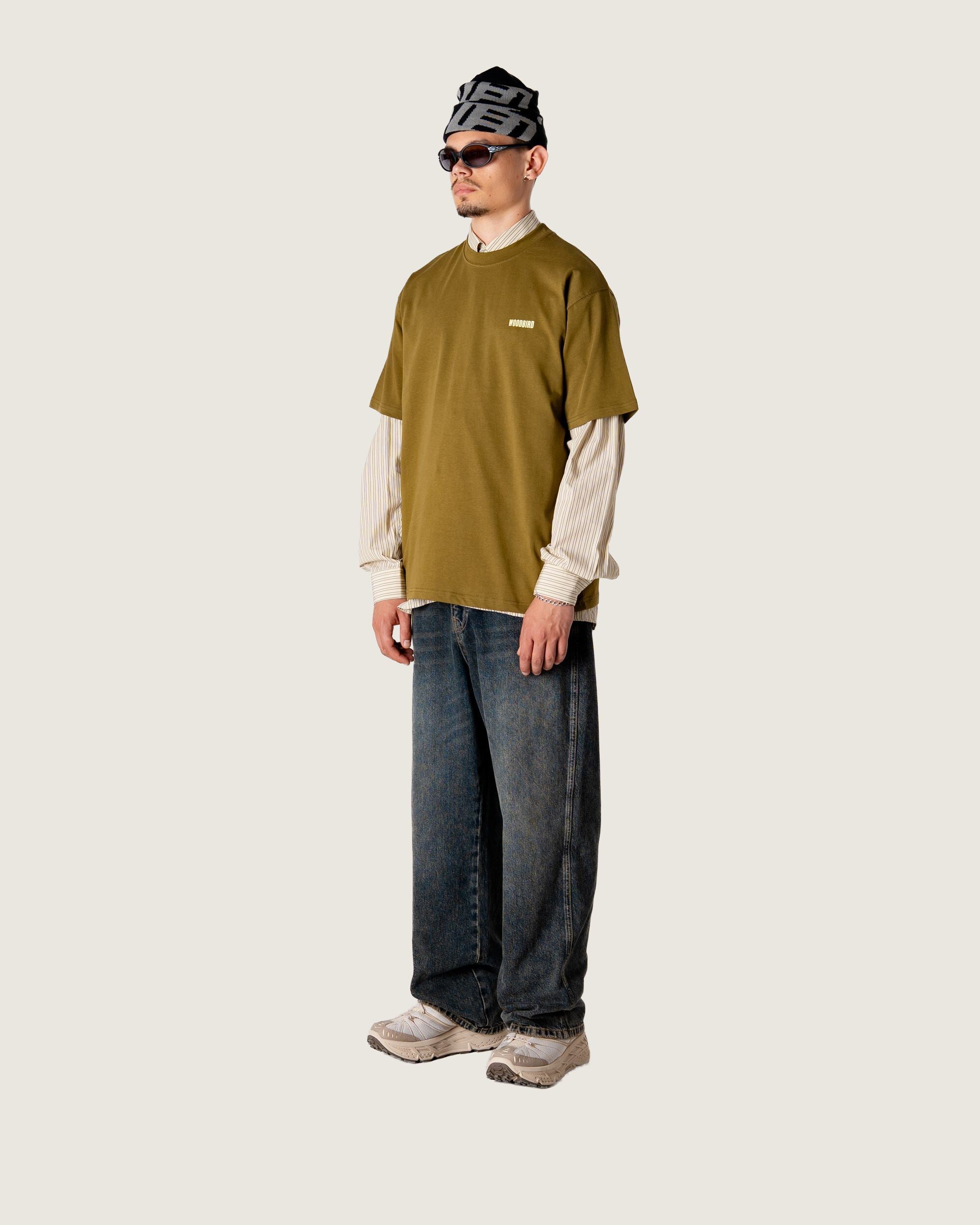 Woodbird WBBaine intro tee T-Shirts Dark Green