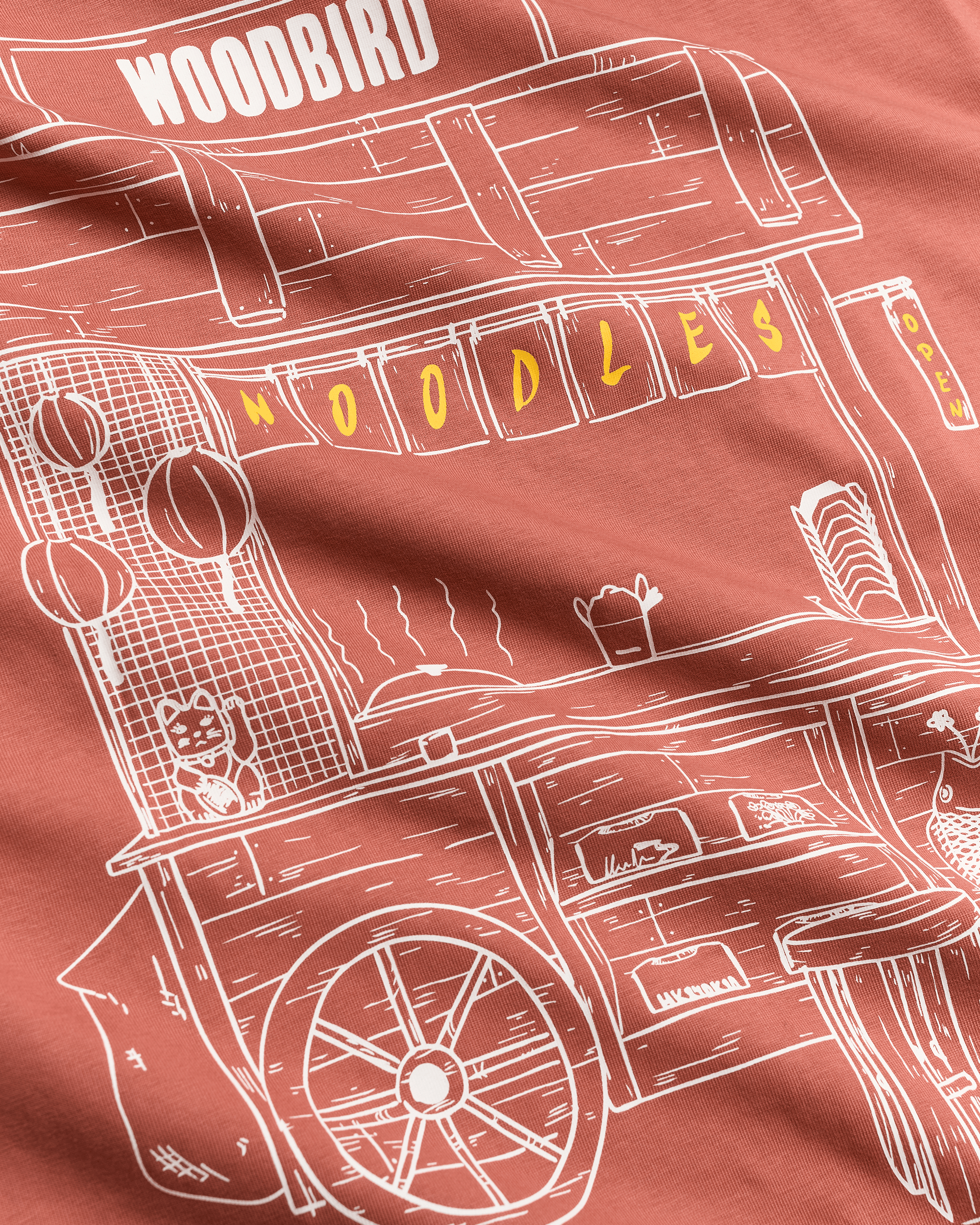 Woodbird Female WBBalo Cart Tee T-Shirts Dusty Rose