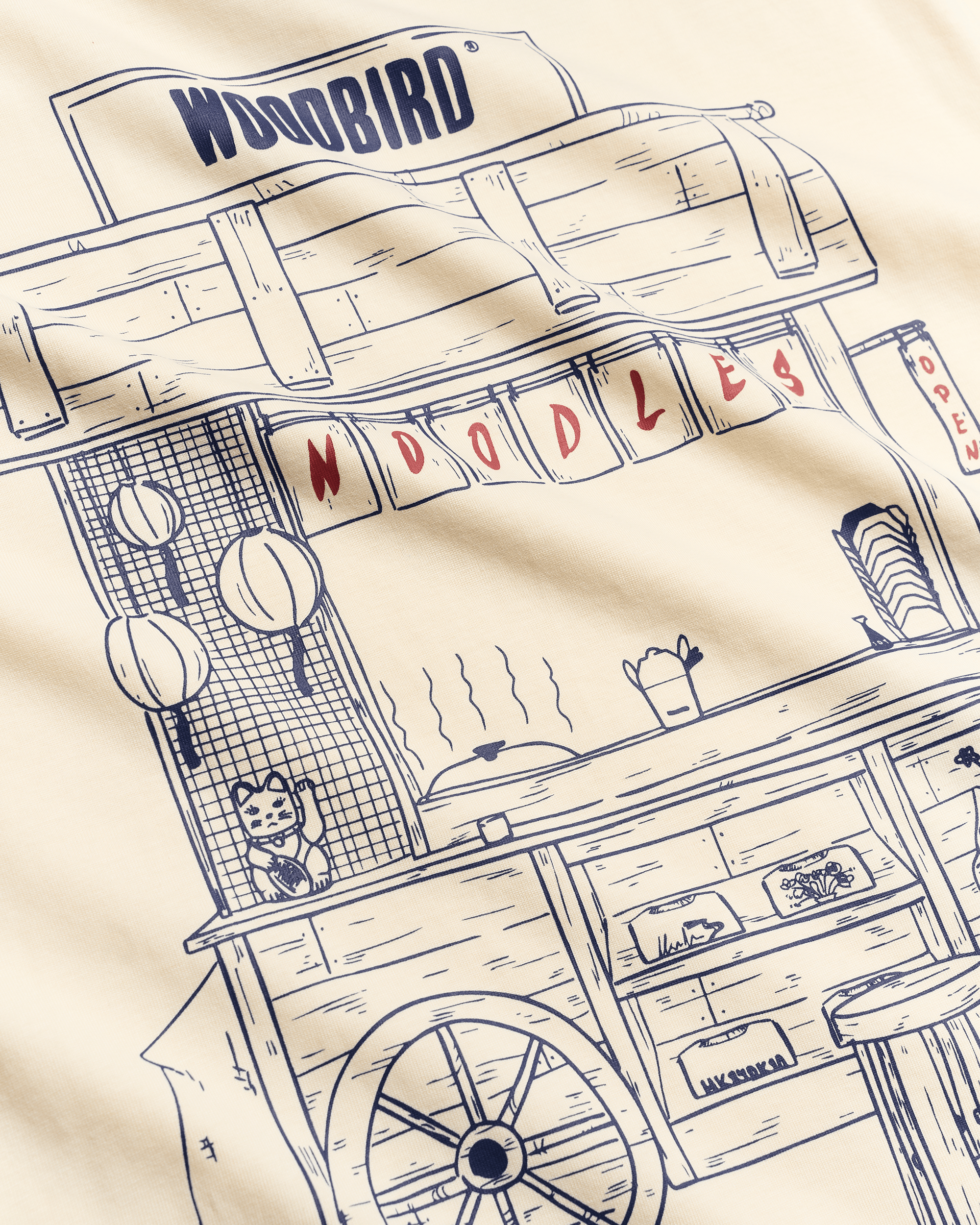 Woodbird Female WBBalo Cart Tee T-Shirts Off White
