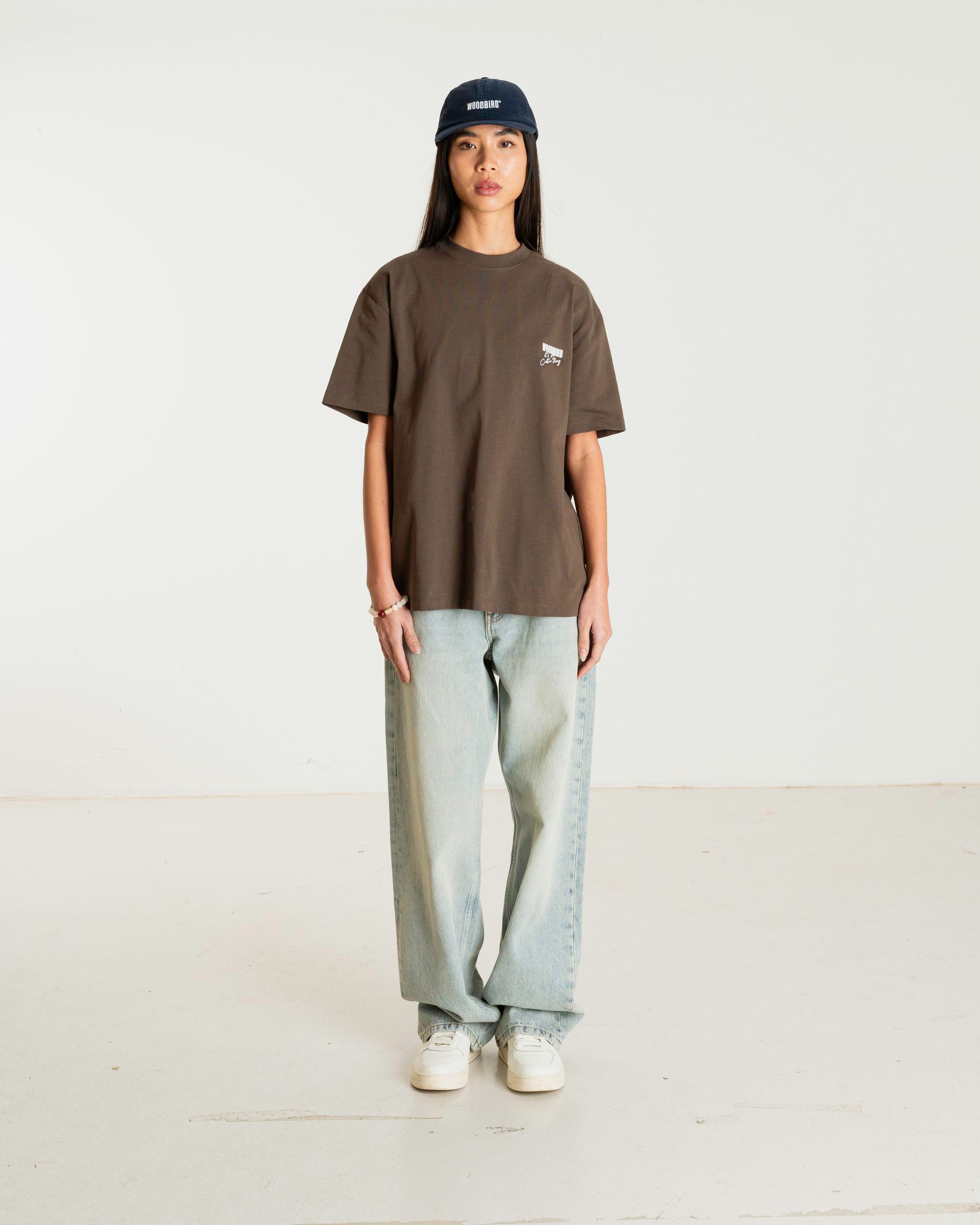 Woodbird Female WBBalo Ganbei Tee T-Shirts Brown
