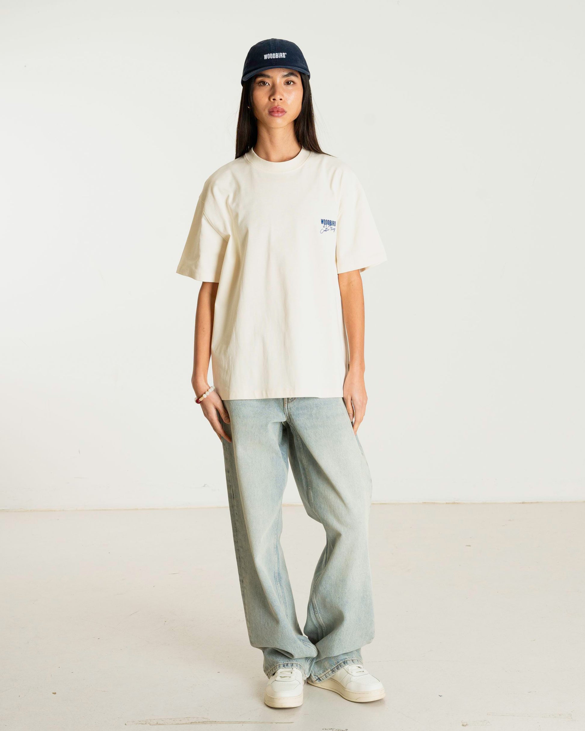 Woodbird Female WBBalo Ganbei Tee T-Shirts Off White