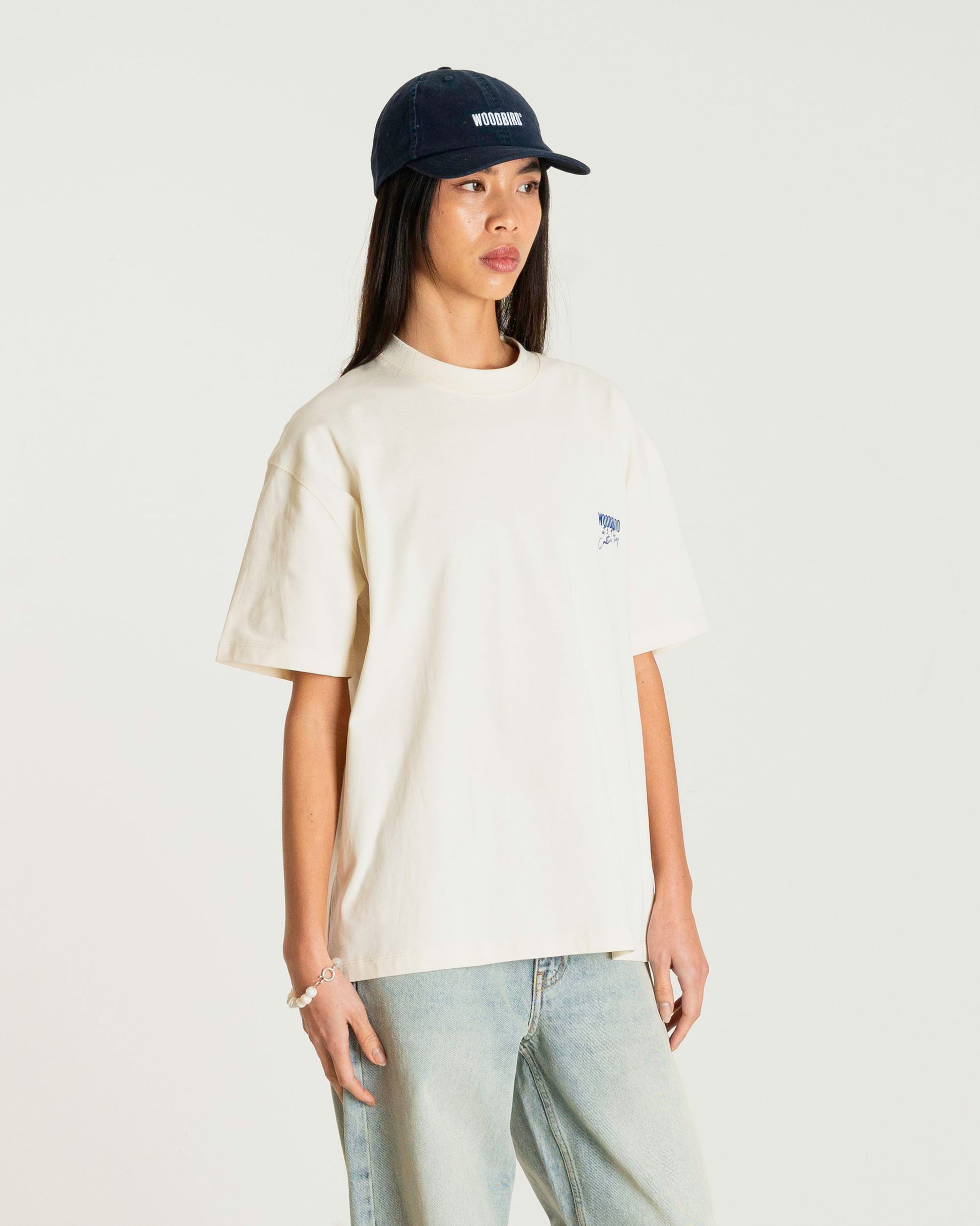 Woodbird Female WBBalo Ganbei Tee T-Shirts Off White