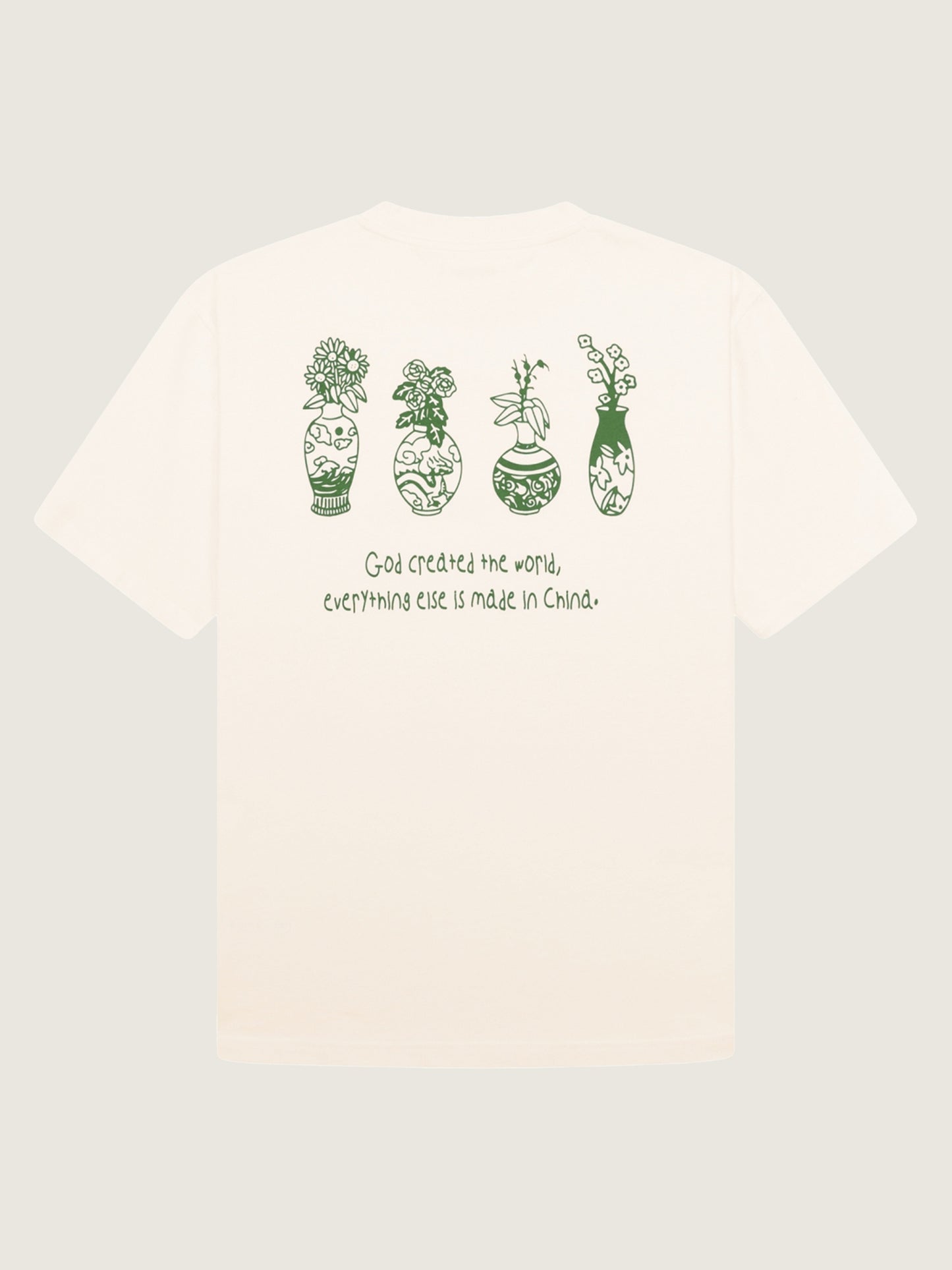 Woodbird Female WBBalo Vase Tee T-Shirts Off White - Green