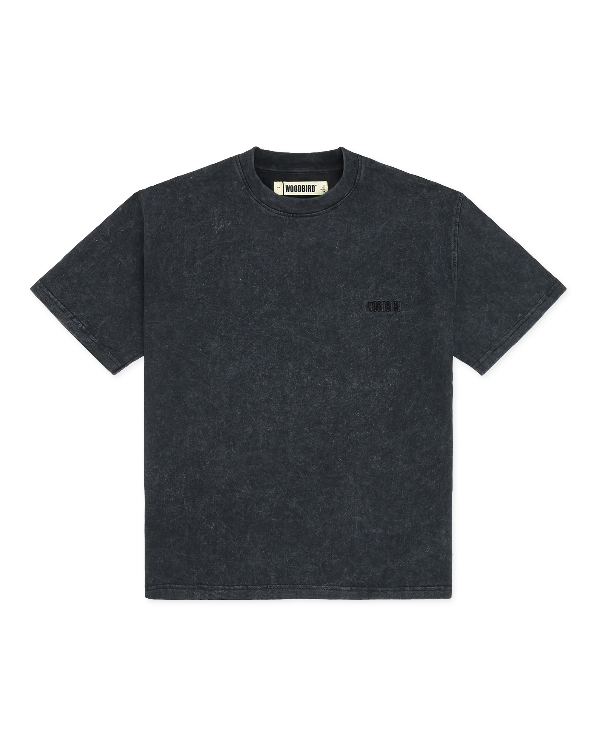 Woodbird Female WBBalo Washed Tee T-Shirts Washed Black