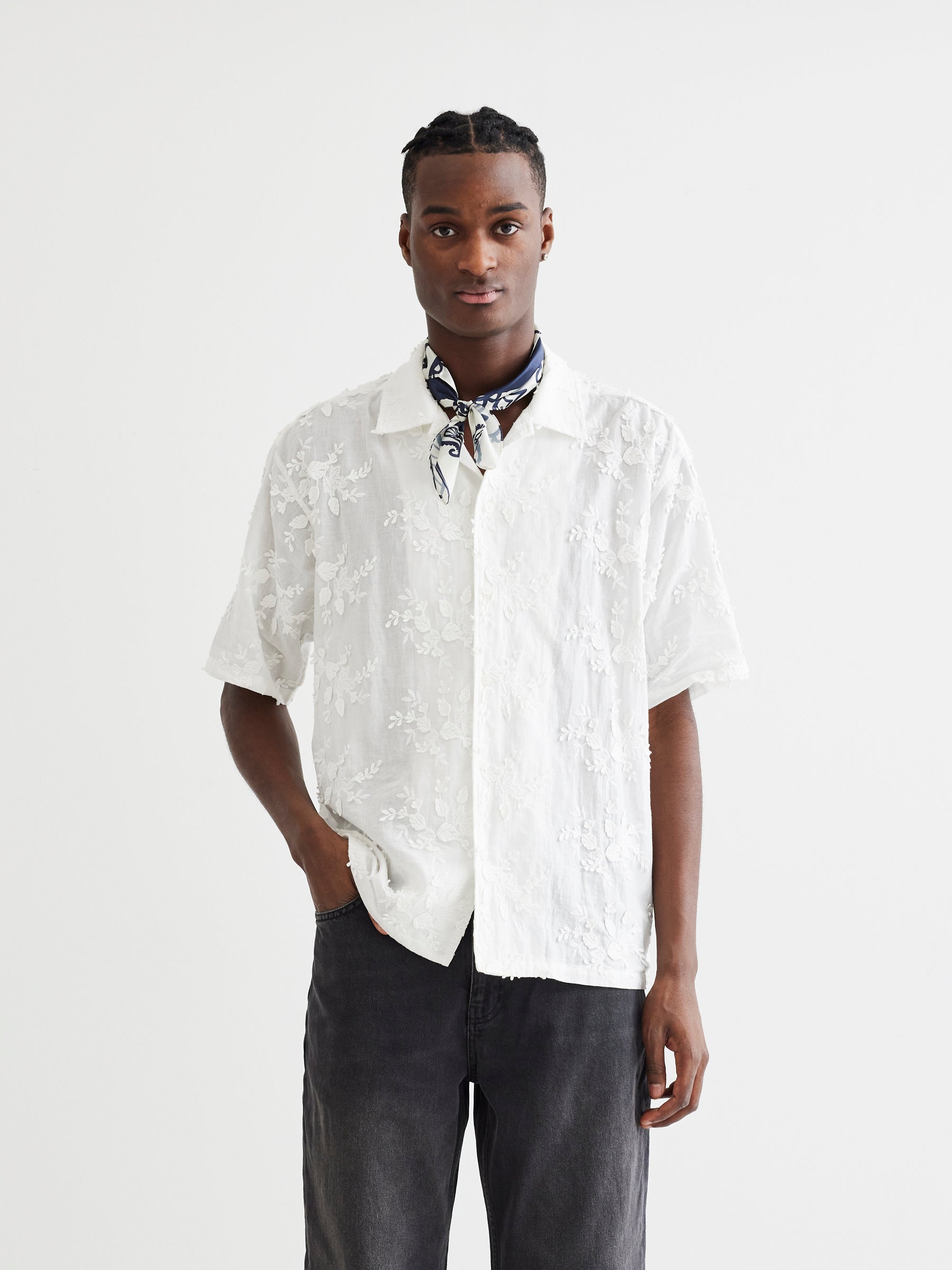 Woodbird WBBanks Flower Shirt Shirts Off White