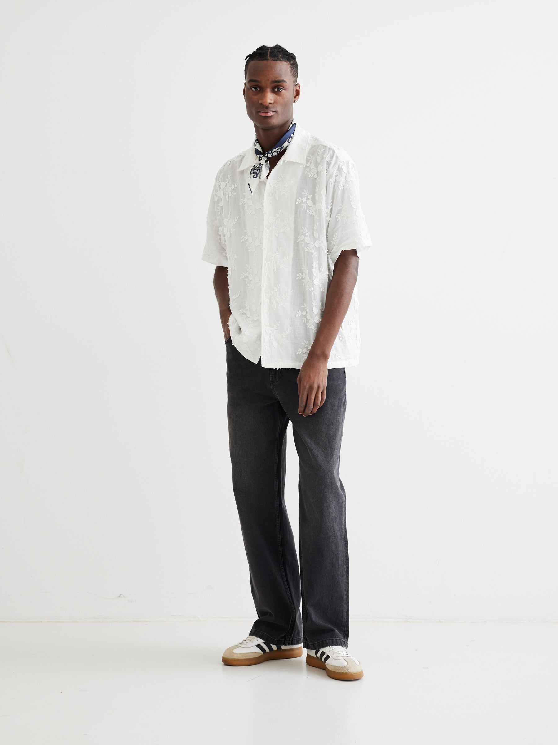 Woodbird WBBanks Flower Shirt Shirts Off White