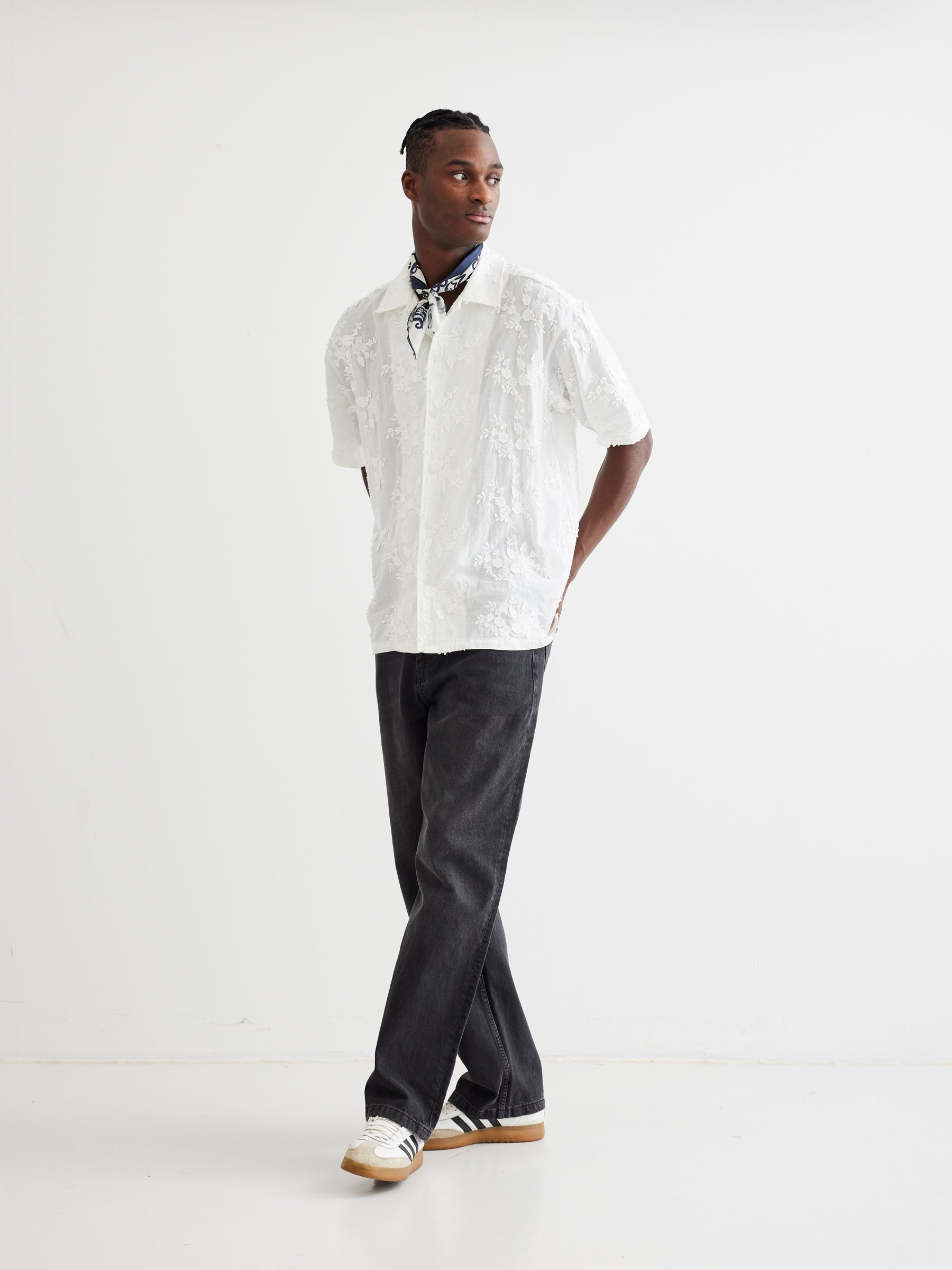 Woodbird WBBanks Flower Shirt Shirts Off White