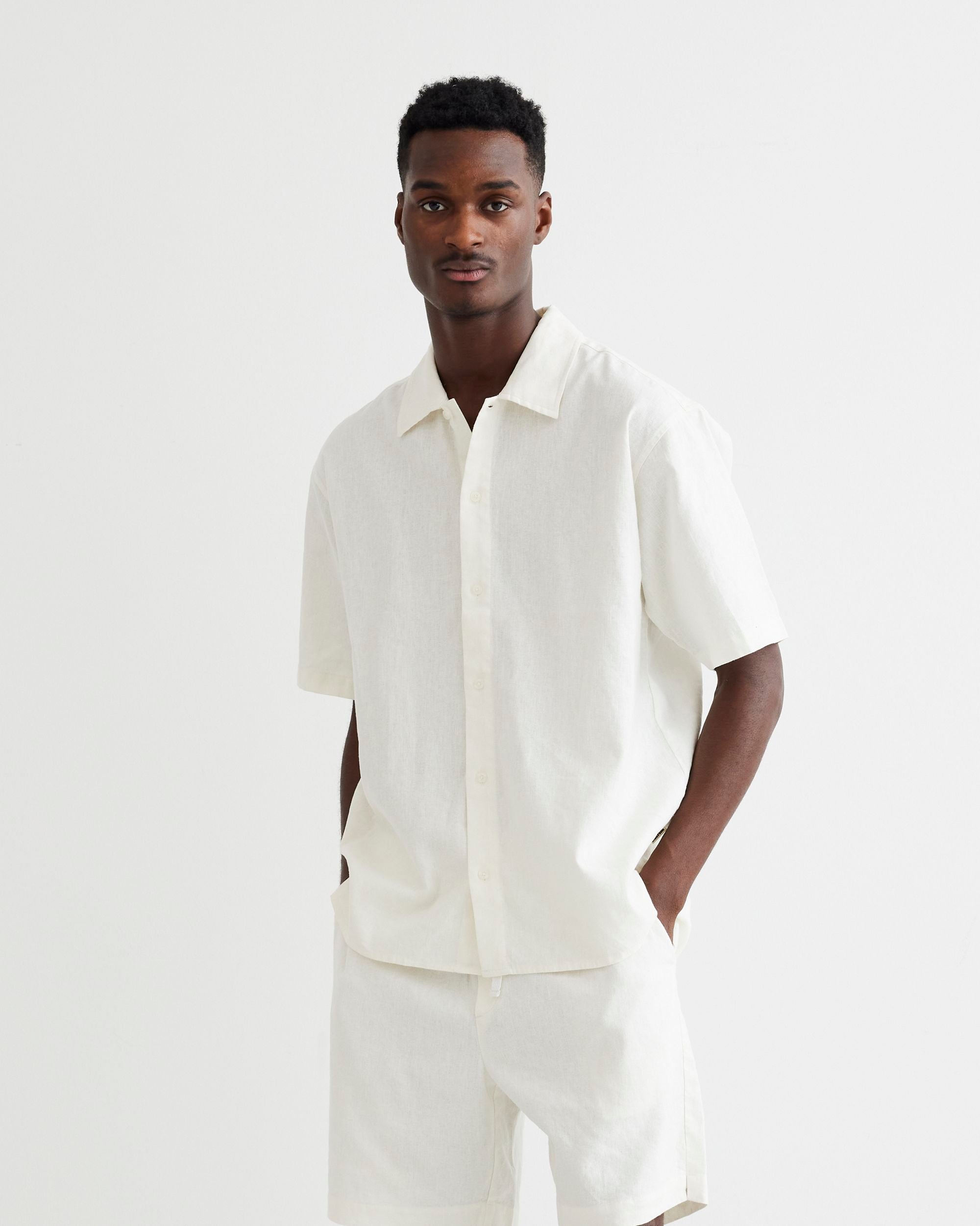 Woodbird WBBanks Linen Shirt Shirts Off White