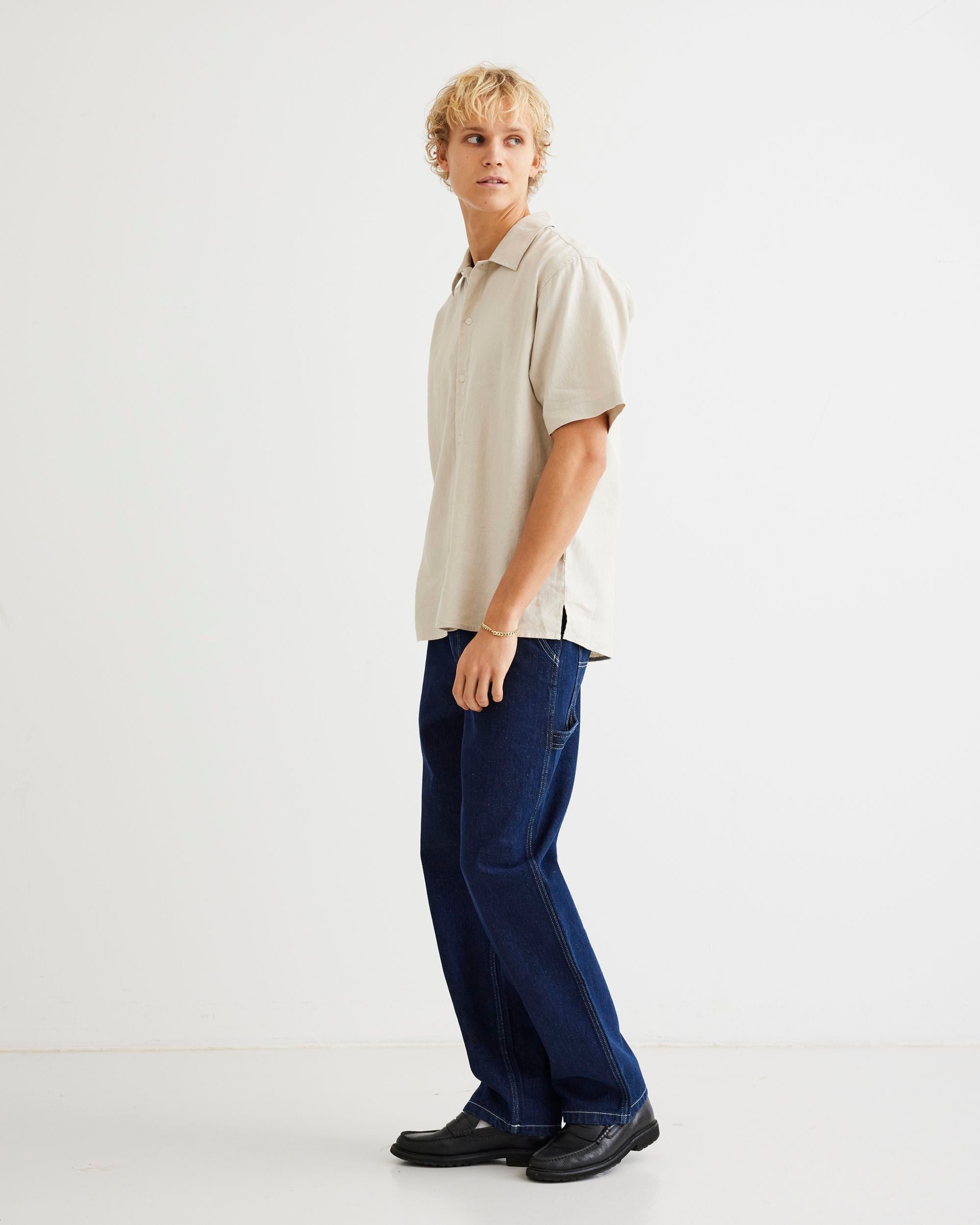 Woodbird WBBanks Linen Shirt Shirts Sand