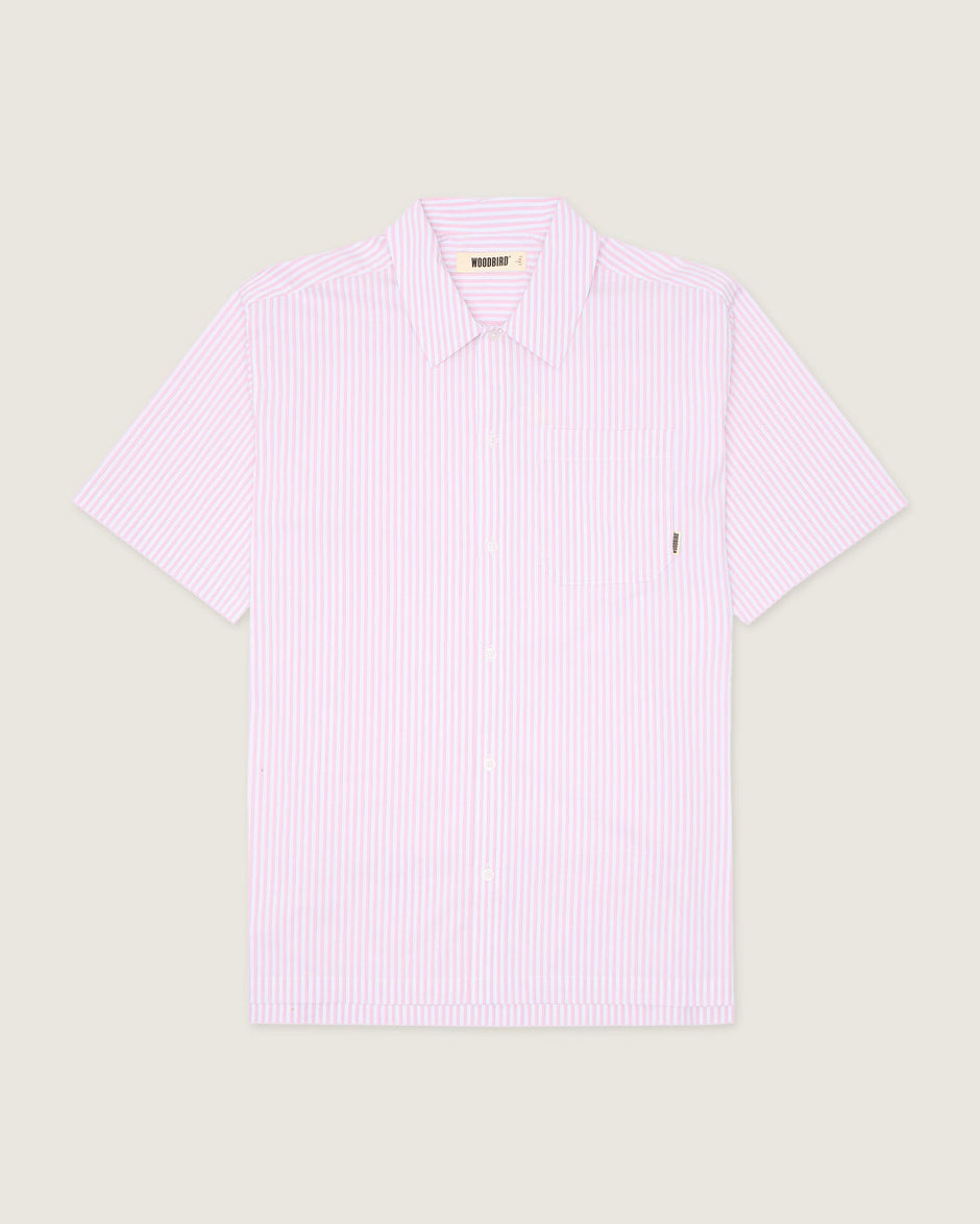 Woodbird Men's Wbwang Shiko Cotton Shirt Blue