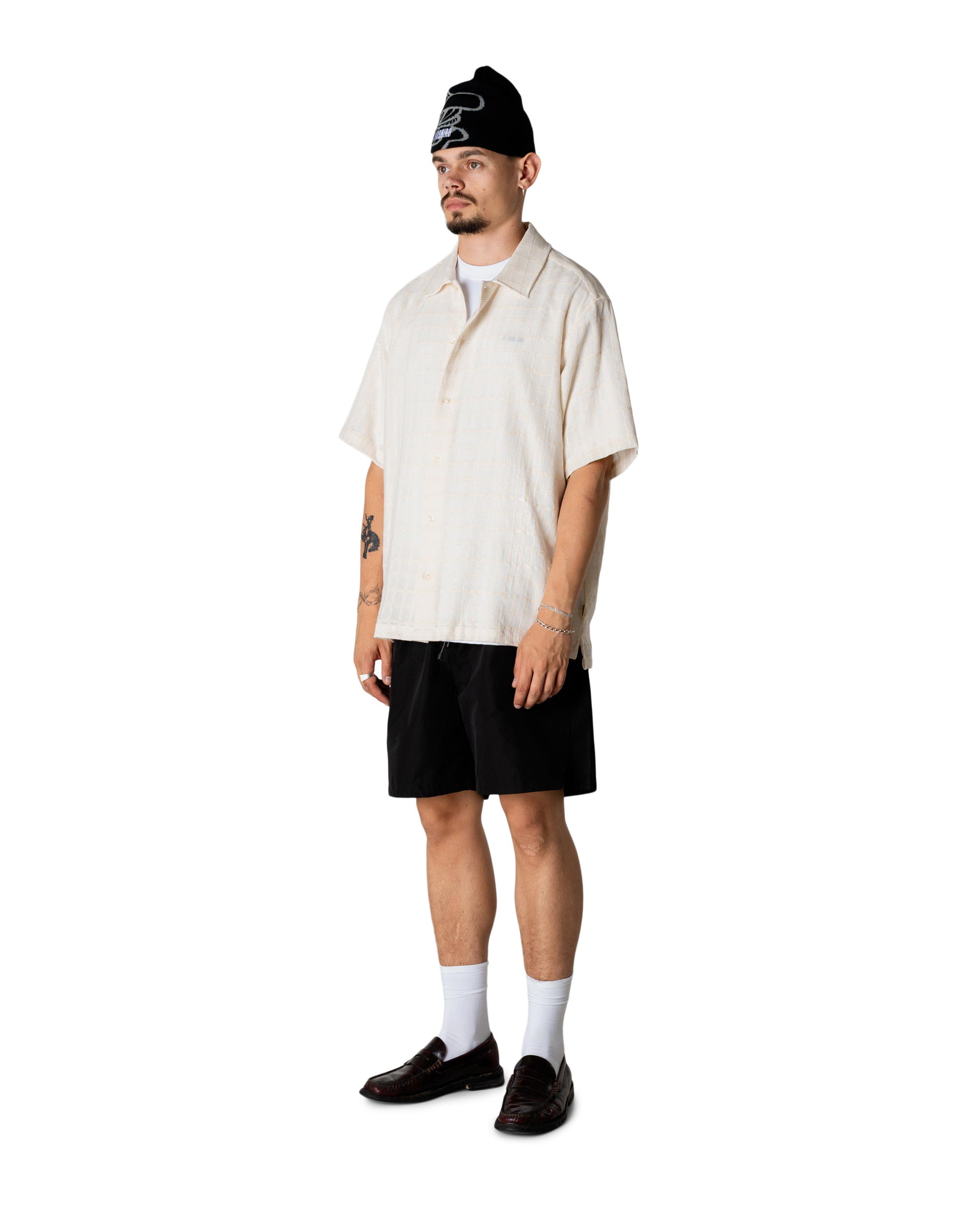 Woodbird WBBanks Struc Check Shirt Shirts Off White