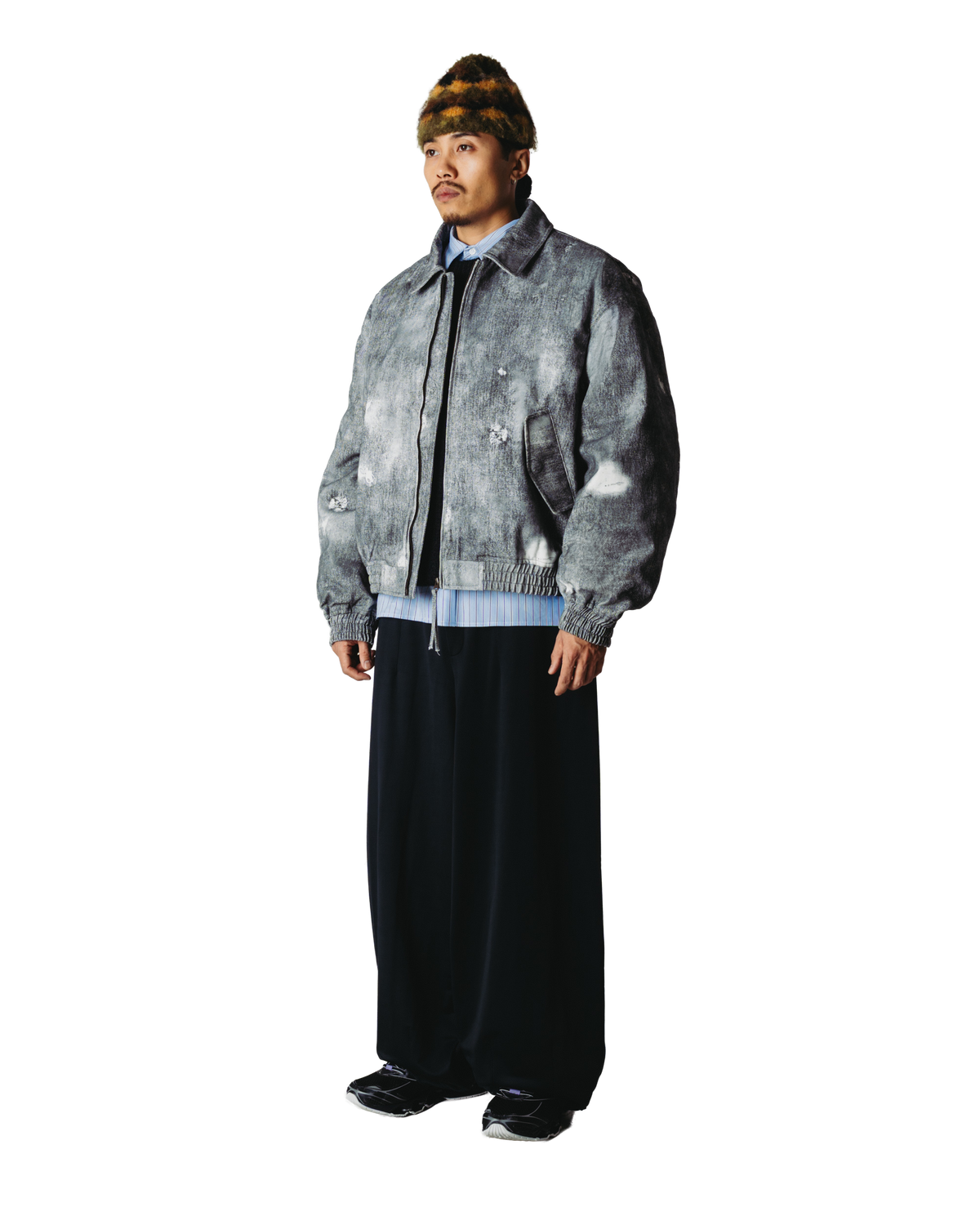 Woodbird WBBao Printed Jacket Outerwear Grey-Black
