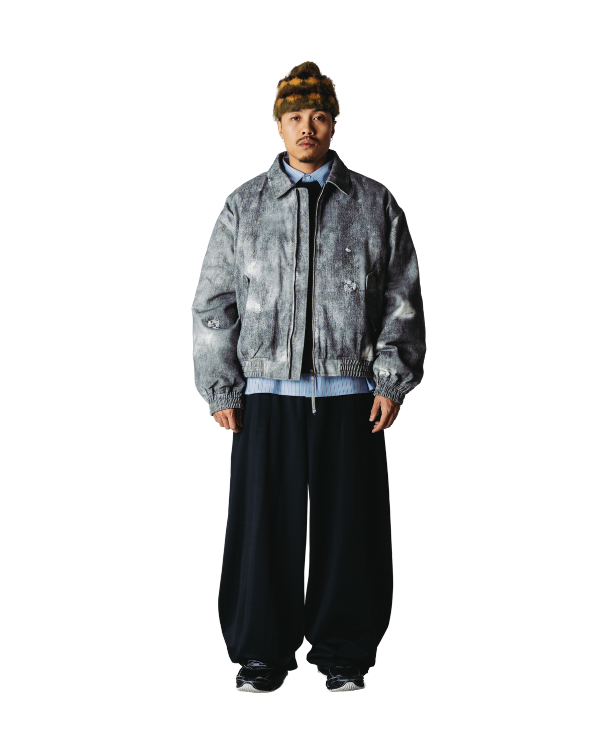 Woodbird WBBao Printed Jacket Outerwear Grey-Black