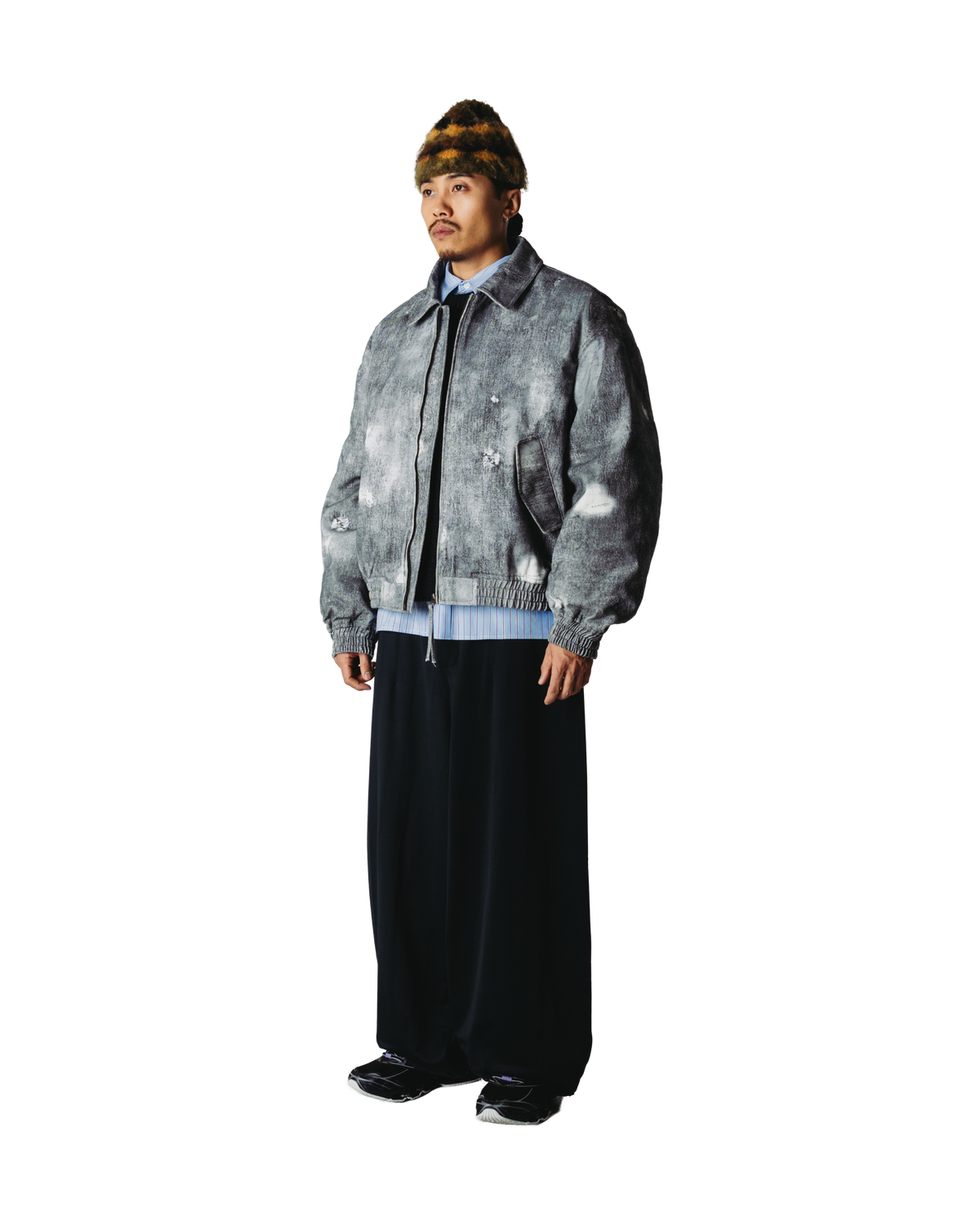 Woodbird WBBao Printed Jacket Outerwear Grey-Black