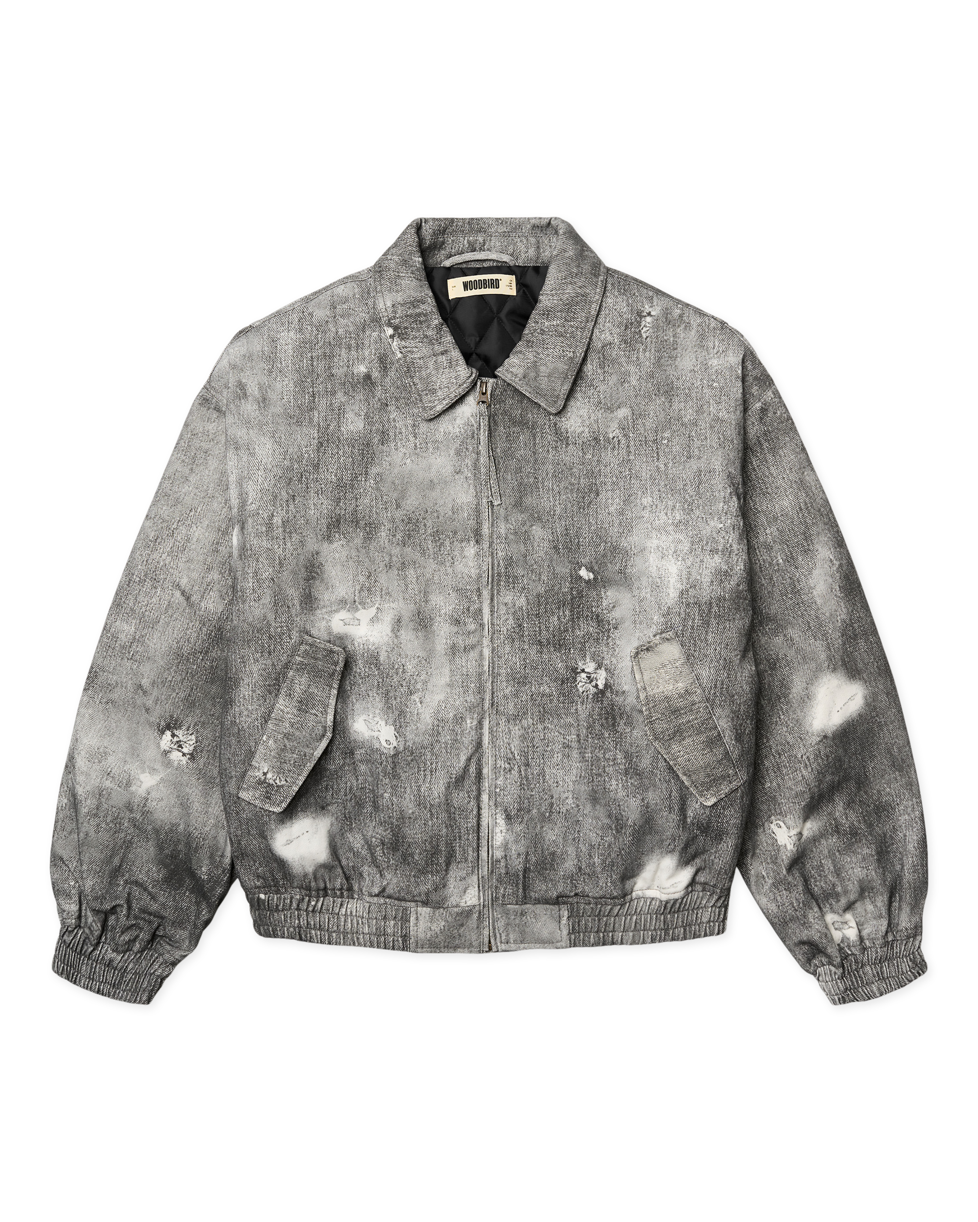Woodbird WBBao Printed Jacket Outerwear Grey-Black