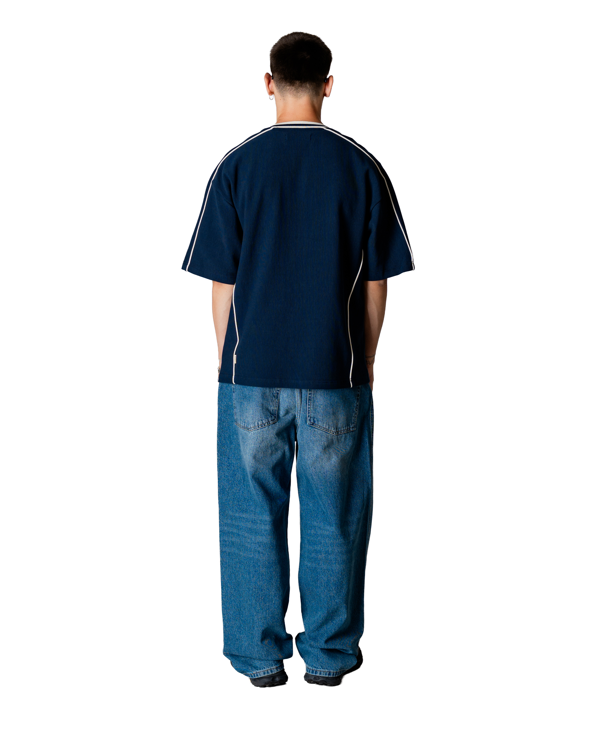 Woodbird WBBeam 90s Sport Tee T-Shirts Dark Navy