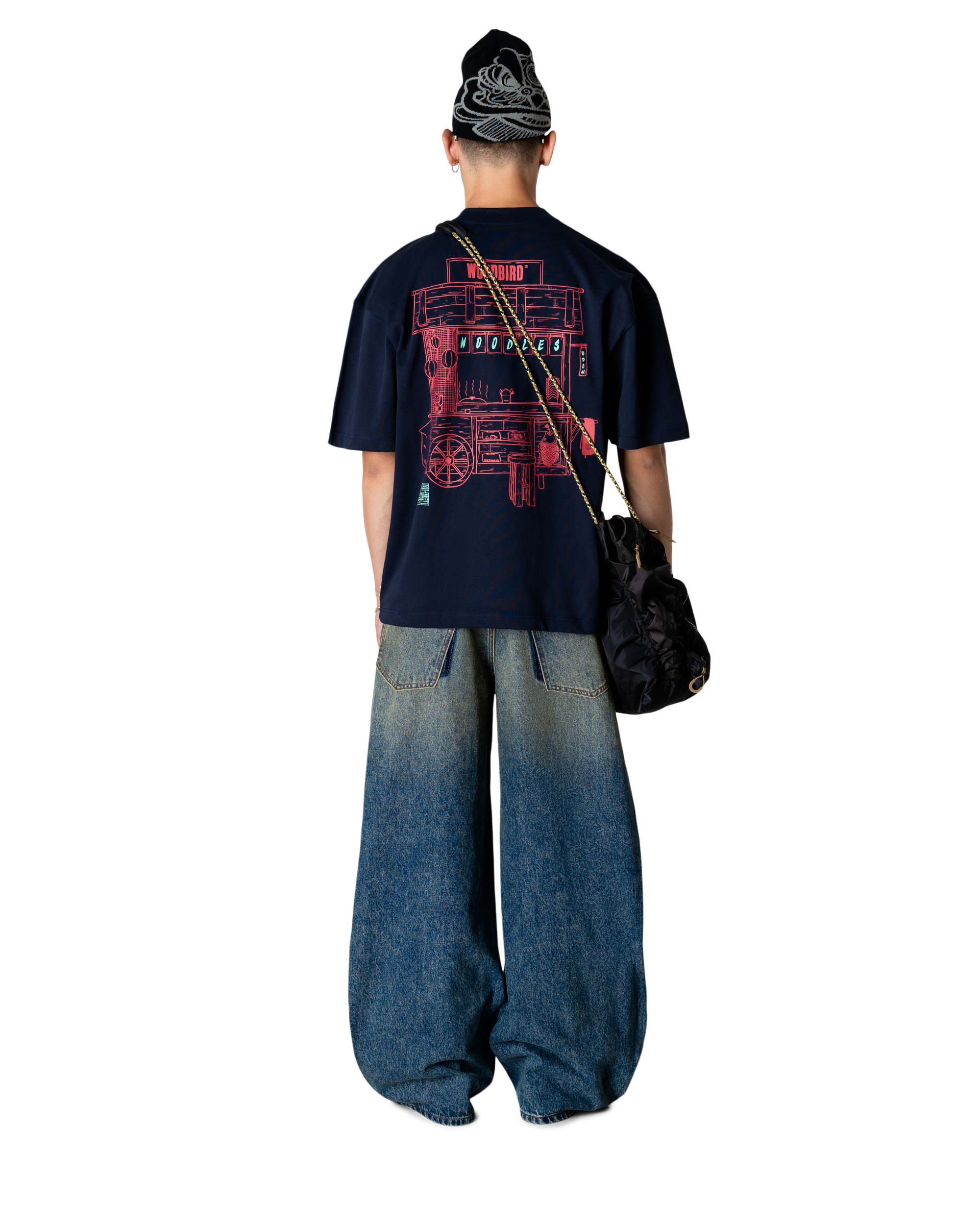 Woodbird WBBeam Cart Tee T-Shirts Dark Navy