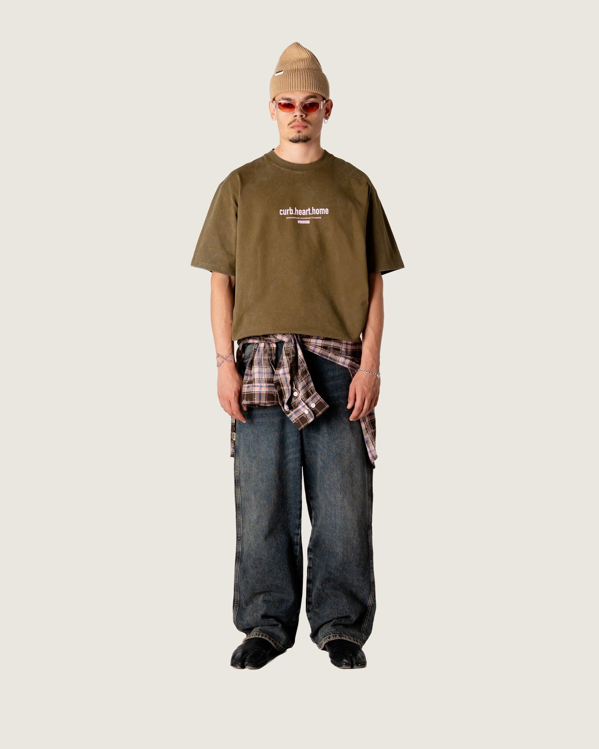 Woodbird WBBeam Dye Tee T-Shirts Dark Brown