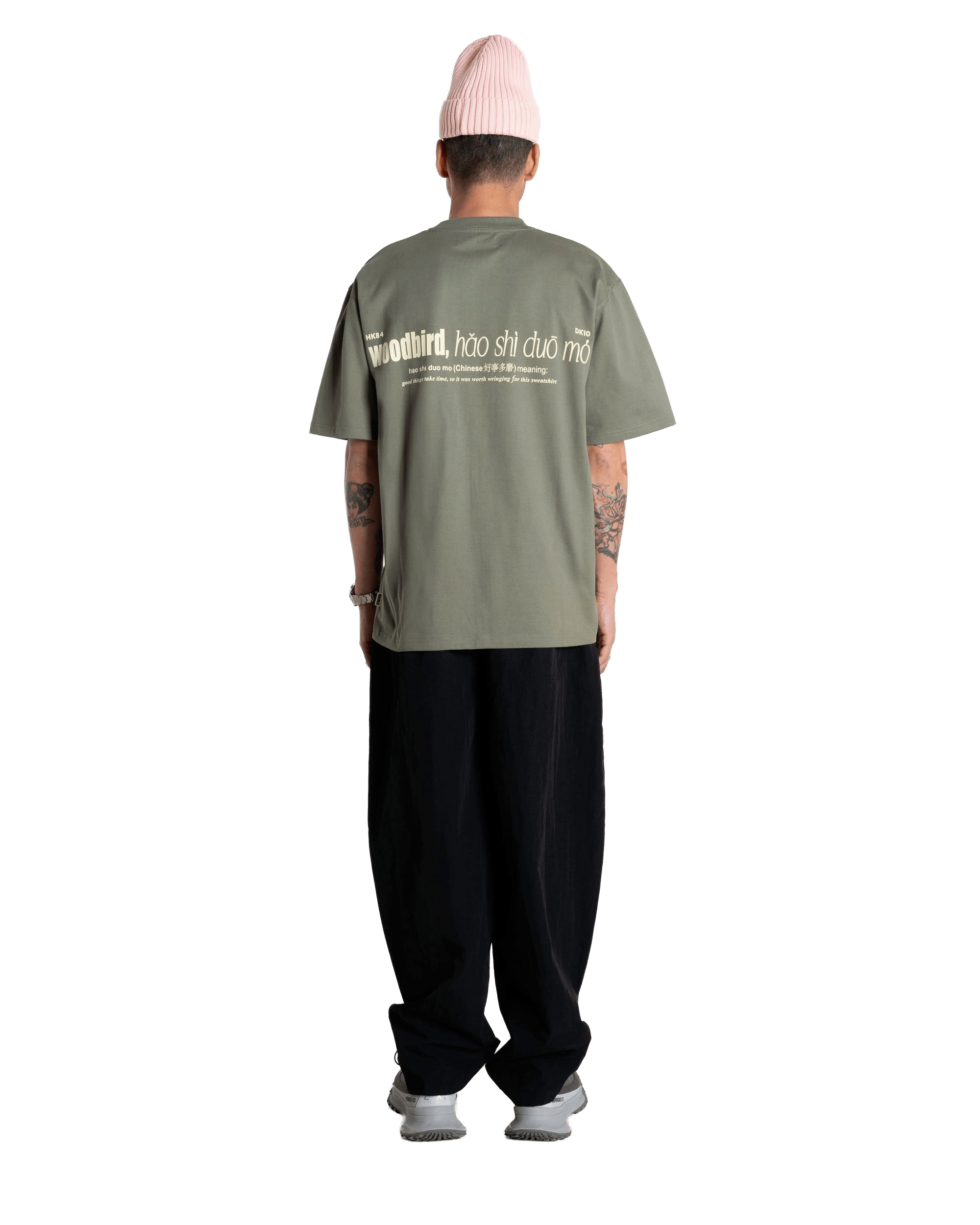 Woodbird WBBeam Hao Tee T-Shirts Grey-Green