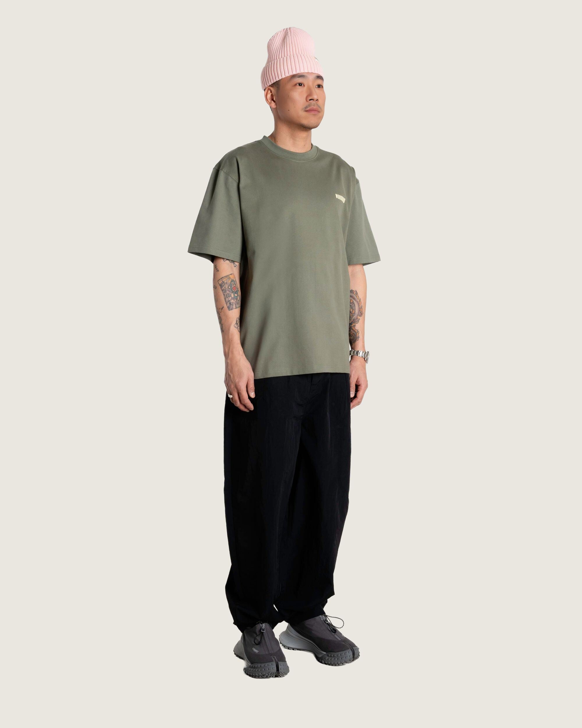 Woodbird WBBeam Hao Tee T-Shirts Grey-Green
