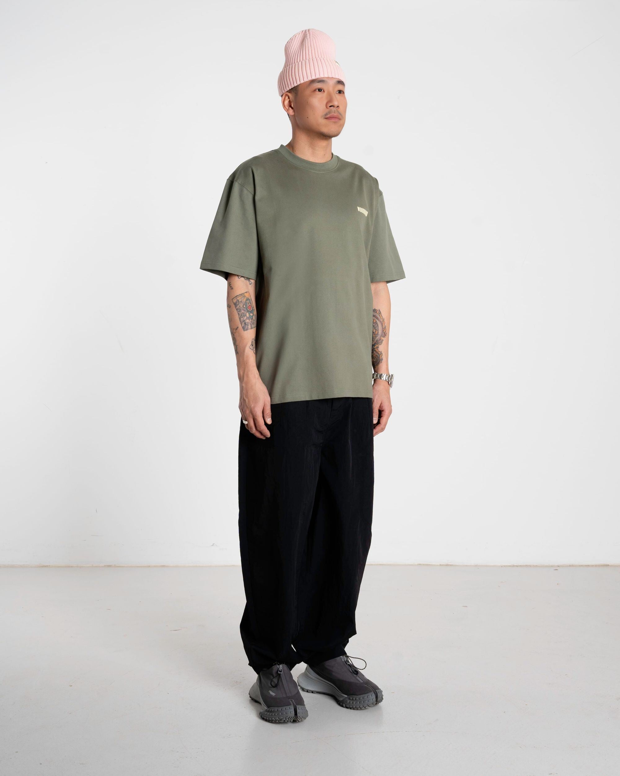 Woodbird WBBeam Hao Tee T-Shirts Grey-Green