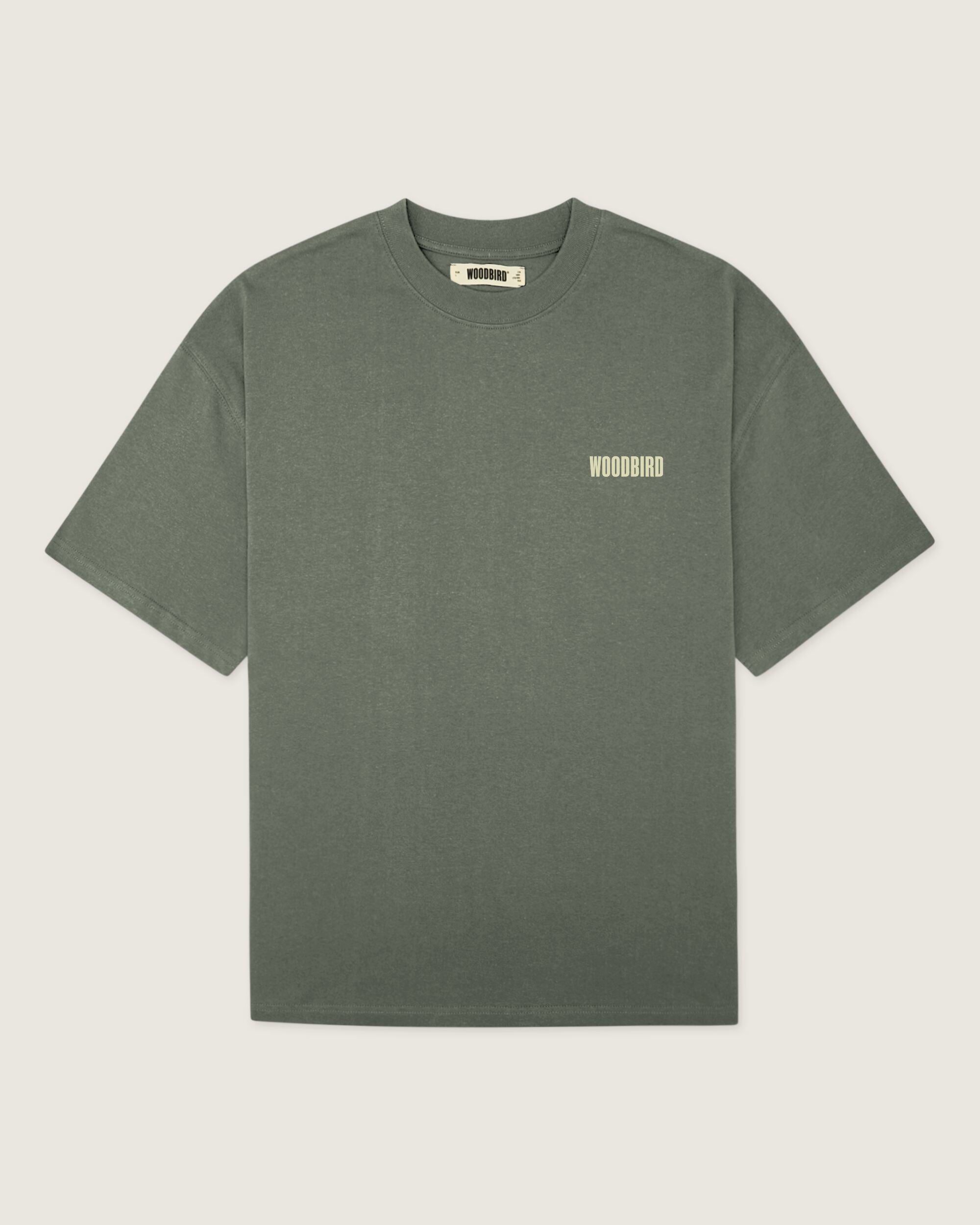 Woodbird WBBeam Hao Tee T-Shirts Grey-Green