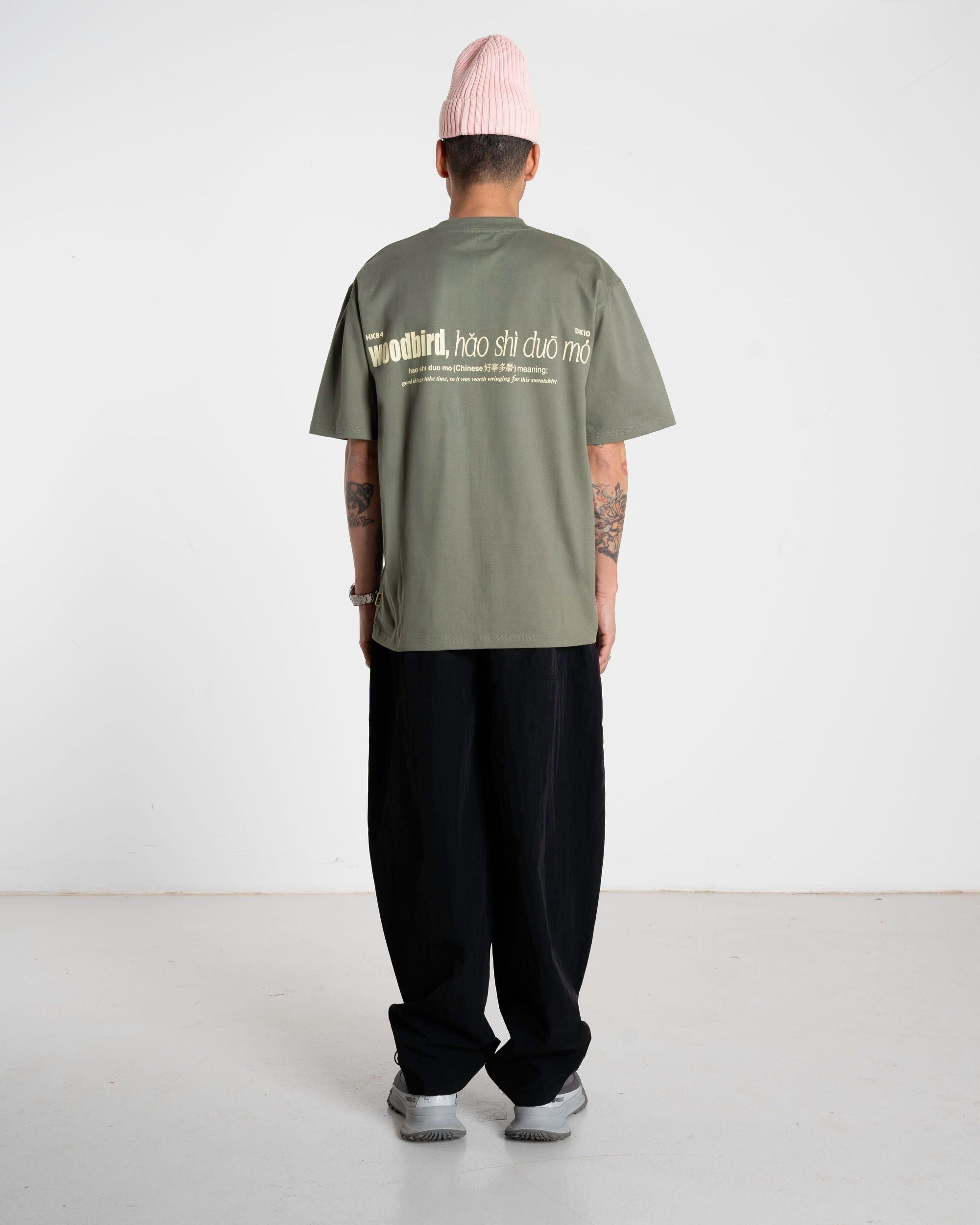 Woodbird WBBeam Hao Tee T-Shirts Grey-Green