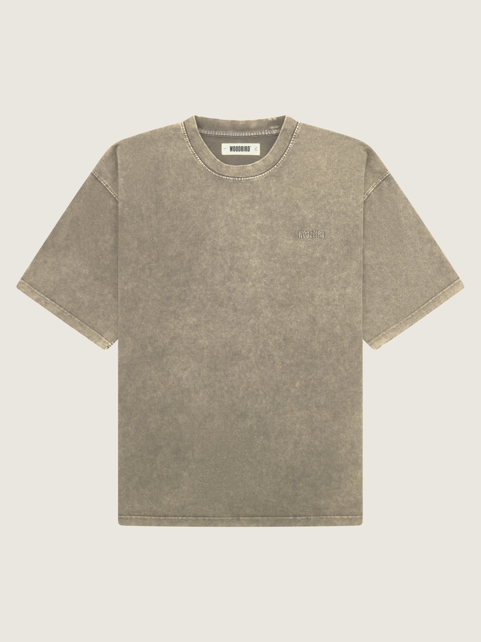 Woodbird WBBeam Home Tee T-Shirts Dark Beige